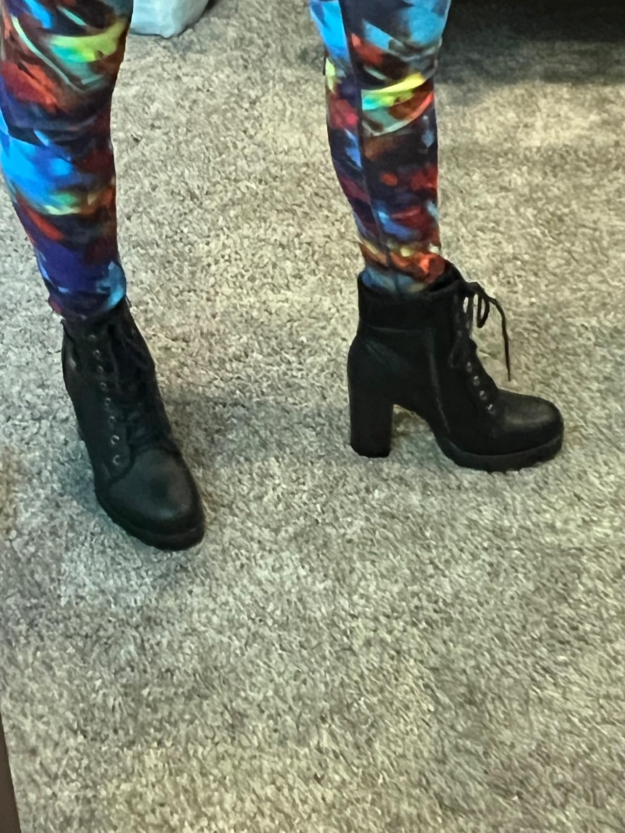 DREAM PAIRS Women's Lace up Combat Ankle Booties Shoes customer photo 1