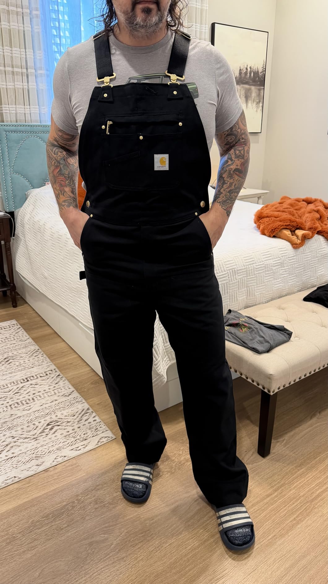 Carhartt Men's Iconic R01 Duck Bib Overall customer photo 1