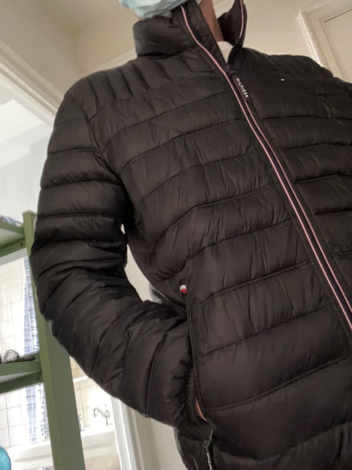 Tommy Hilfiger Mens Embroidered Logo Puffer Jacket customer photo 1