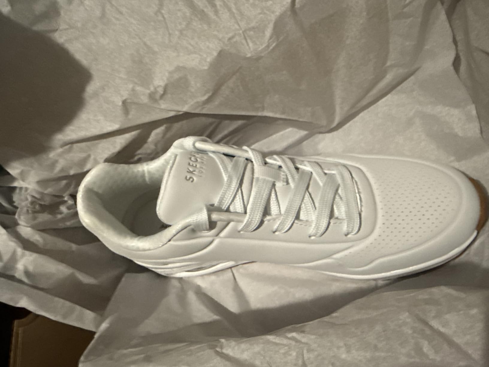 Skechers Women's UNO Stand on Air Sneaker | Casual sneaker, Air-Cooled Memory Foam insole, Skech-Air Visible Cushioning, Lace-Up, Wedge fit with hidden 1-inch heel customer photo 1