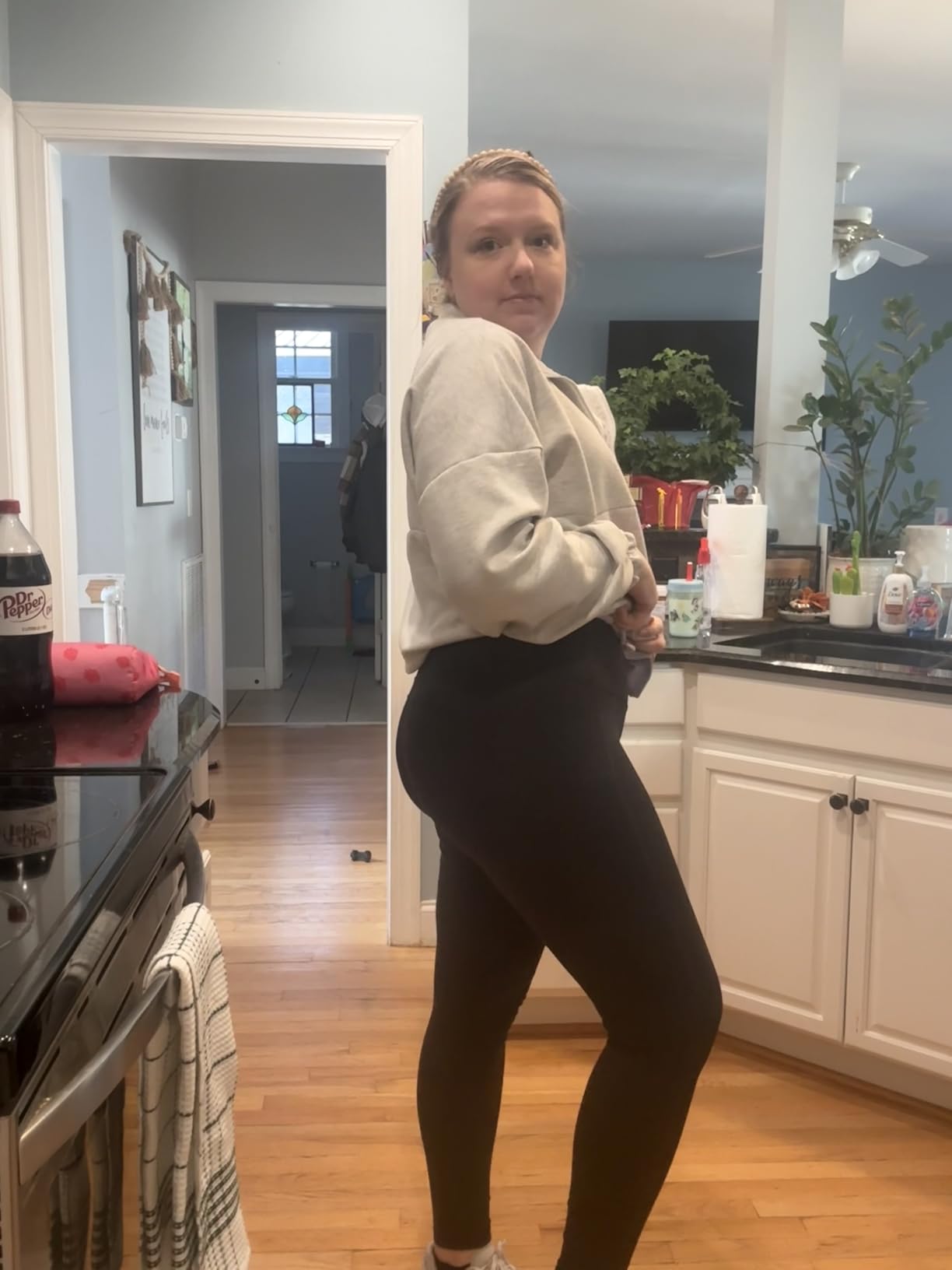 THE GYM PEOPLE Women's Thick High Waist Yoga Pants Workout Leggings customer photo 2