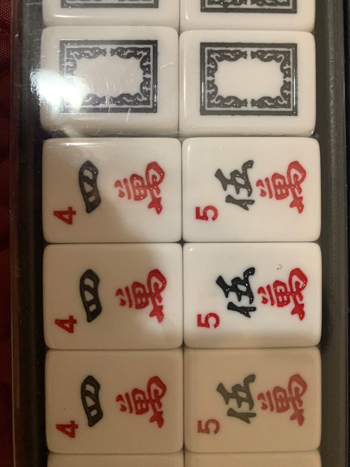 Mose Cafolo American Mahjong Set, Blue Paisley Carrying Bag, 166 Premium White Tiles, 4 All-in-One Color Rack/Pushers Complete Mahjong Tiles Set customer photo 1