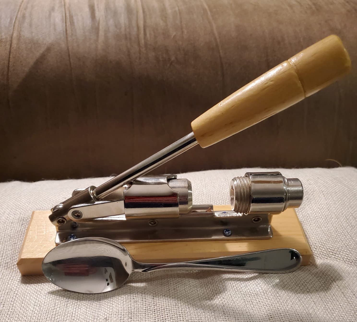 Anwenk Nutcracker Heavy Duty Nut Cracker Pecan Cracker Walnut Cracker Tool | Adjustable Lever Nutcracker With Solid Steel Mechanism And Wood Base customer photo 1