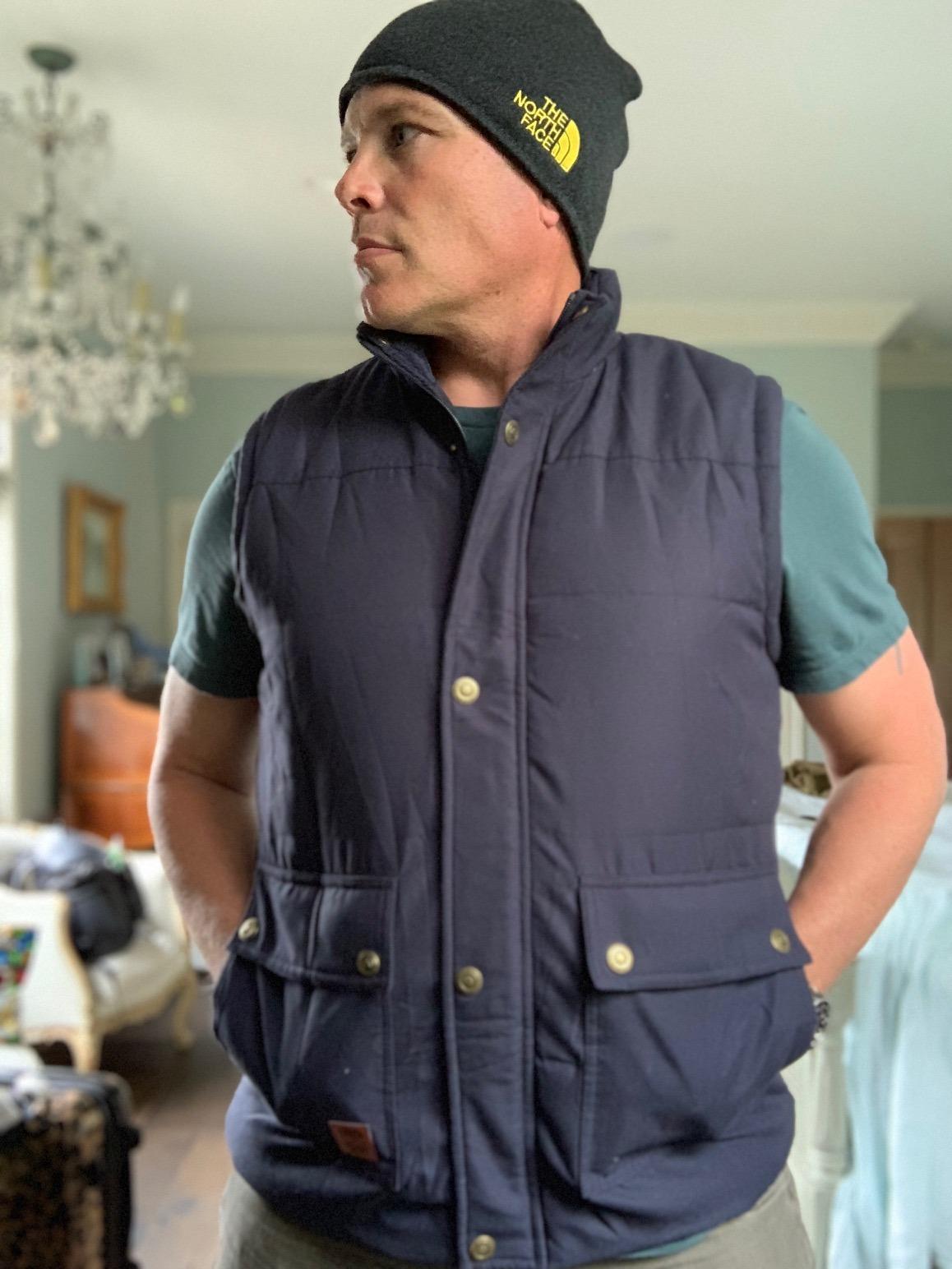 Mens Winter Warm Padded Puffer Vest Outdoor Fleece Lined Jackets customer photo 1