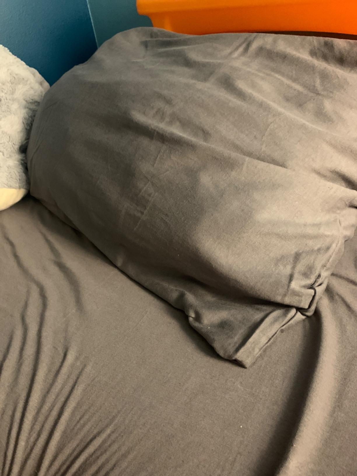 Bare Home 100% Organic Cotton Jersey Sheet Set, Ultra Soft, 100% Cotton - Sheet Set & Pillowcases - Deep Pocket Bed Sheets (Queen, Dark Blue) customer photo 1