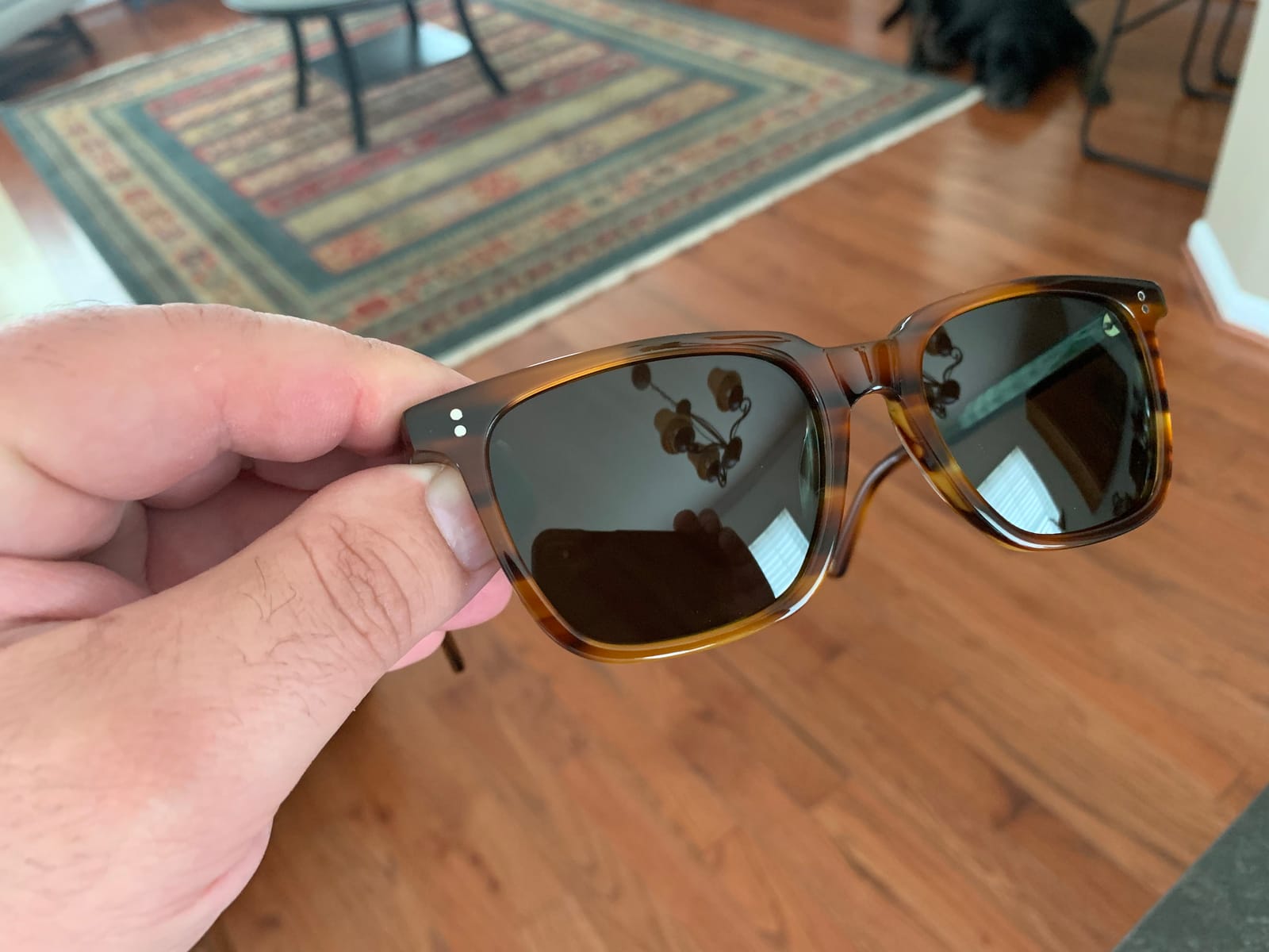 Polarized Men's Sunglasses UV400 Protection Cool Man Shades CA5354 | Handcrafted Acetate, Classic Square Design, Shatterproof Lenses, Eliminate Glare, Includes Leather Case, for Driving Daily customer photo 1