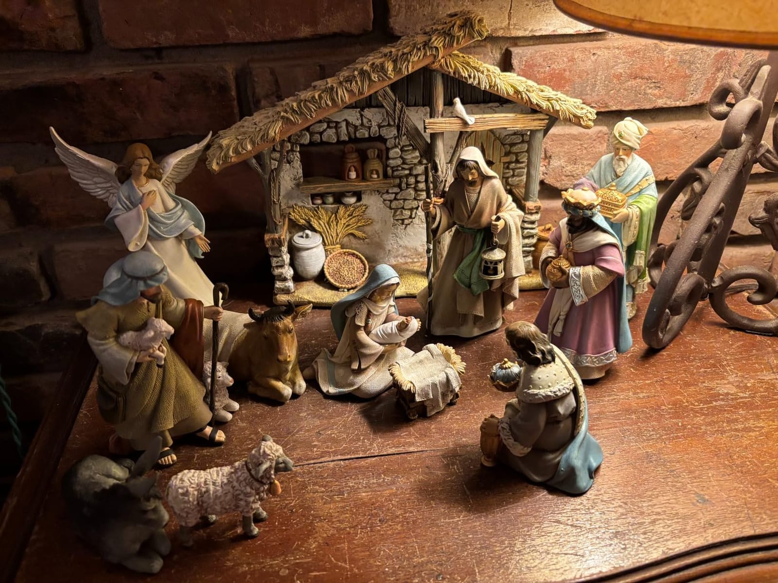 Bethlehem Nights Christmas Nativity Scene Figurines with Creche, 12 Piece Set customer photo 2