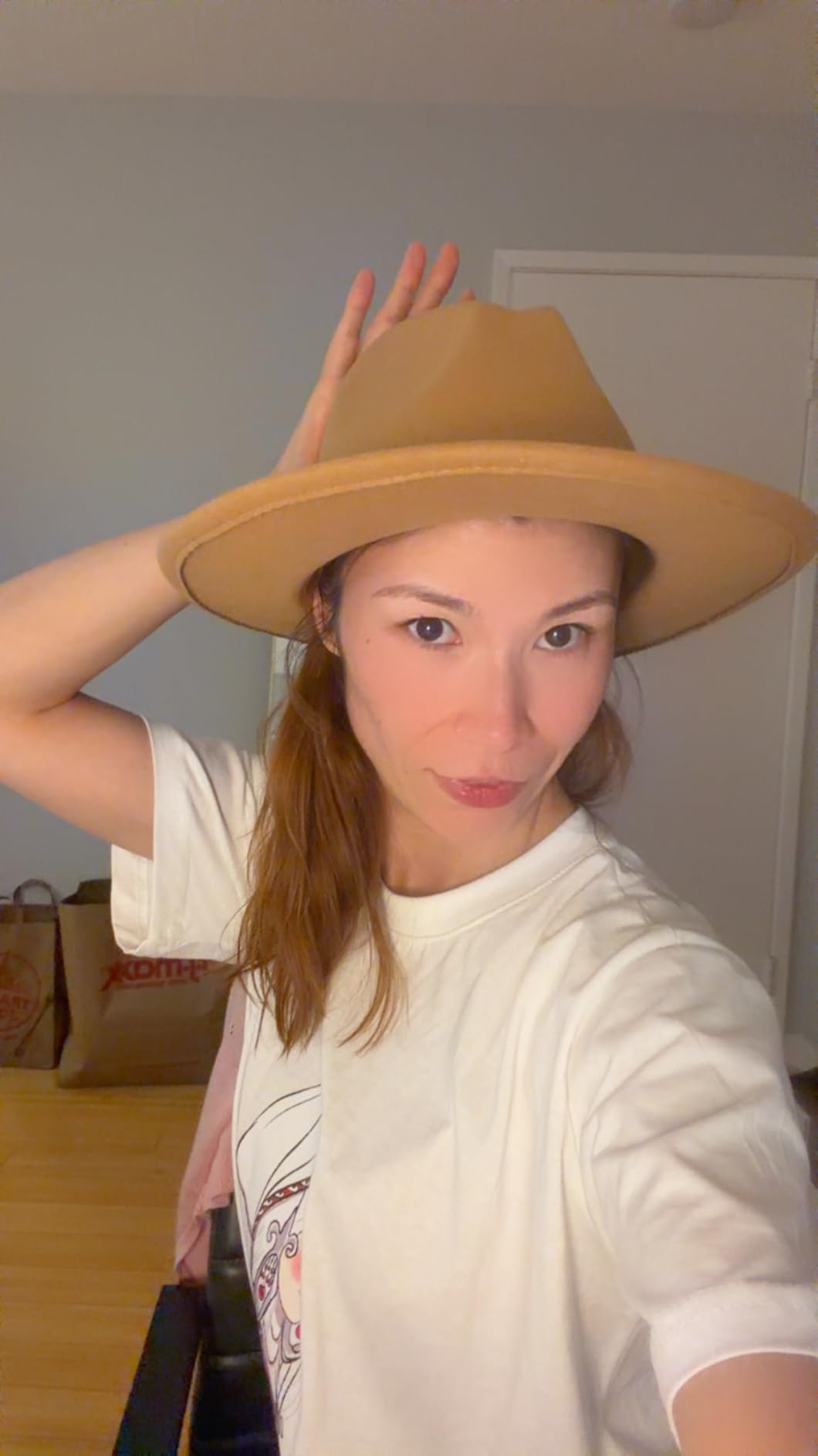 Lisianthus Men & Women Vintage Wide Brim Fedora Hat customer photo 1