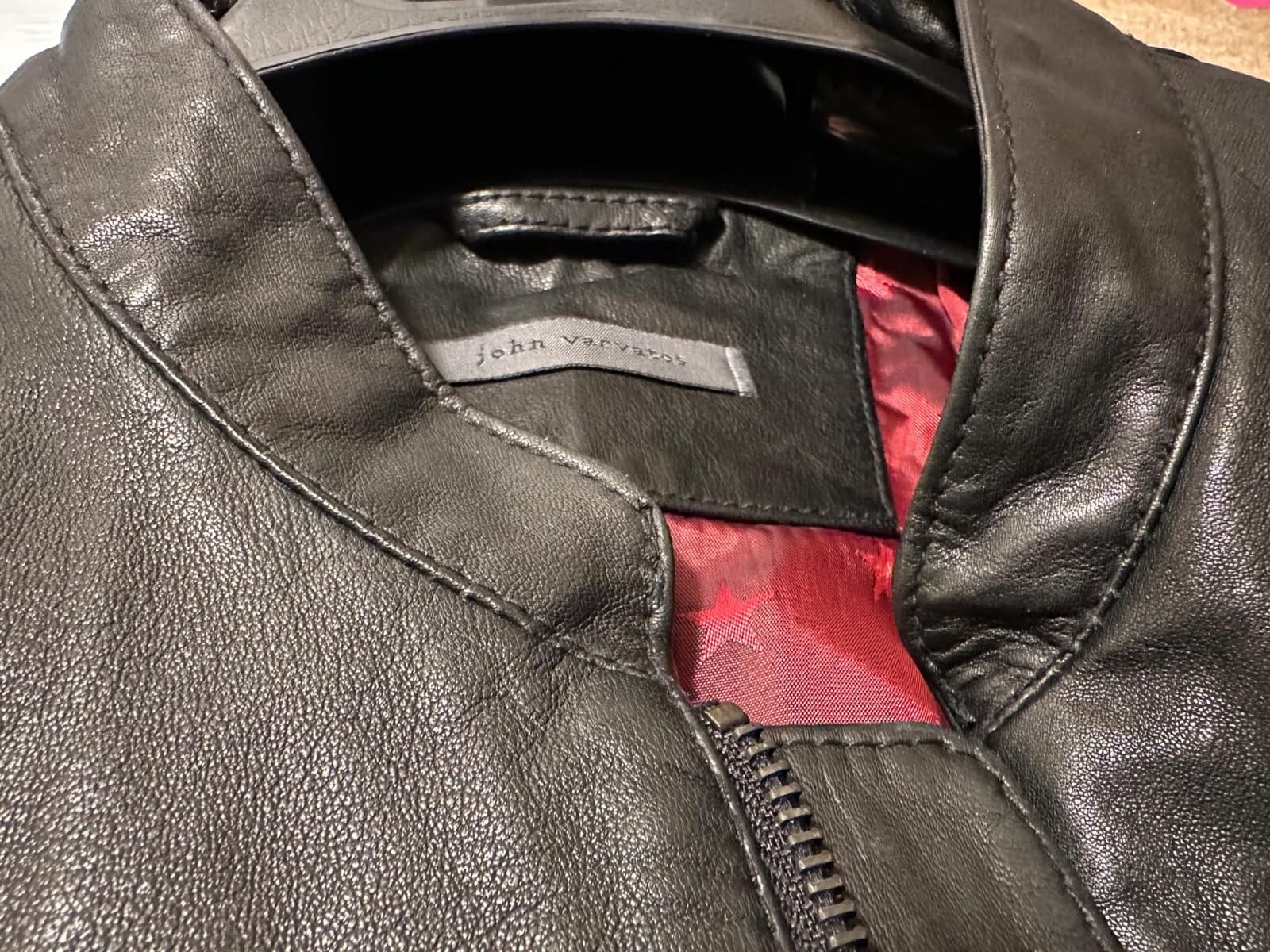 John Varvatos Men's Brando Leather Jacket customer photo 2