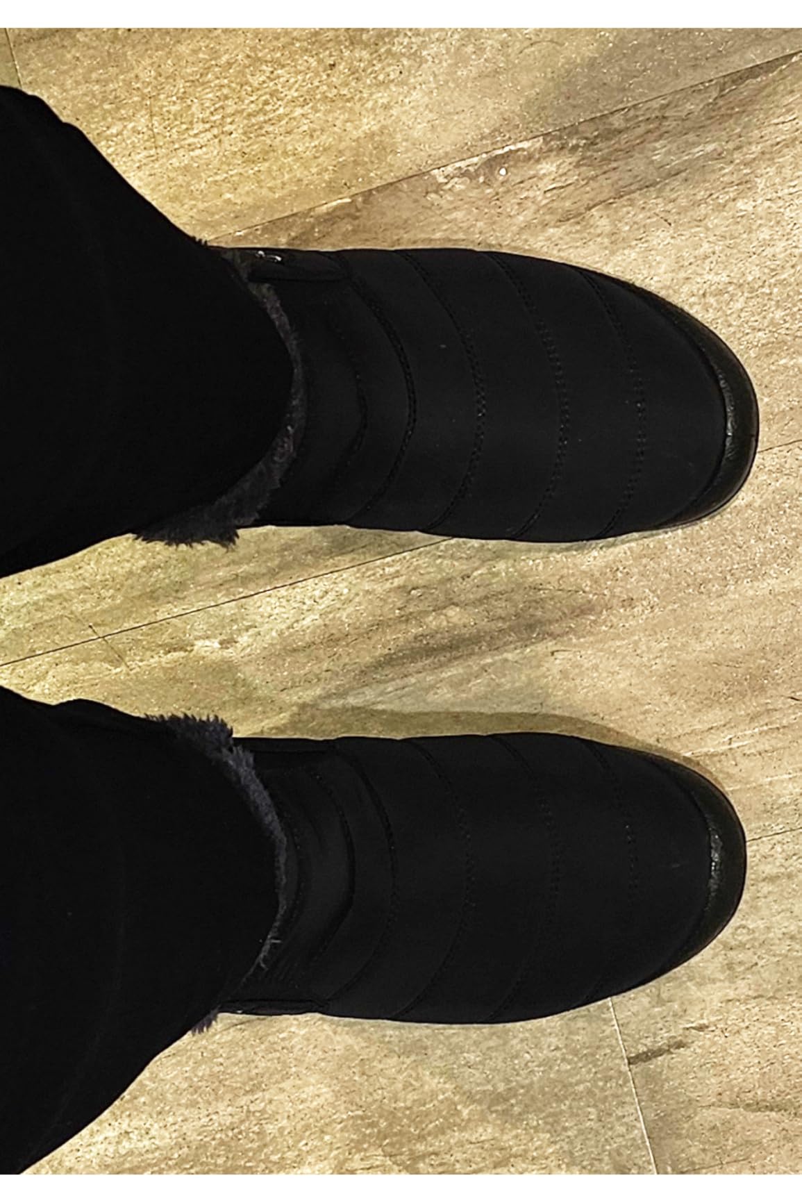 Snow Boots for Women Winter Boot with Comfortable Warm Fur Lined Ankle Booties Outdoor Slip On Waterproof Short Boots customer photo 1