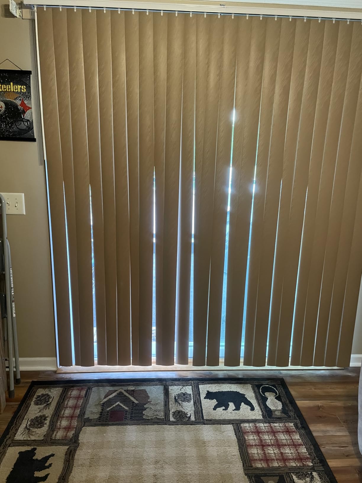 BrylaneHome Embossed Vertical Privacy Slat Blinds | 78