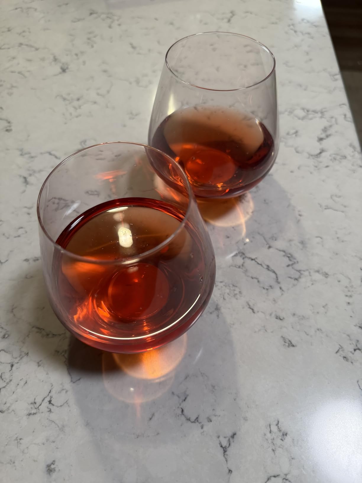 Godinger Wine Glasses, Stemless Wine Glasses, Red Wine Drinking Glasses, Stemless Wine Glass - 17oz, Set of 4 - Made in Europe customer photo 2