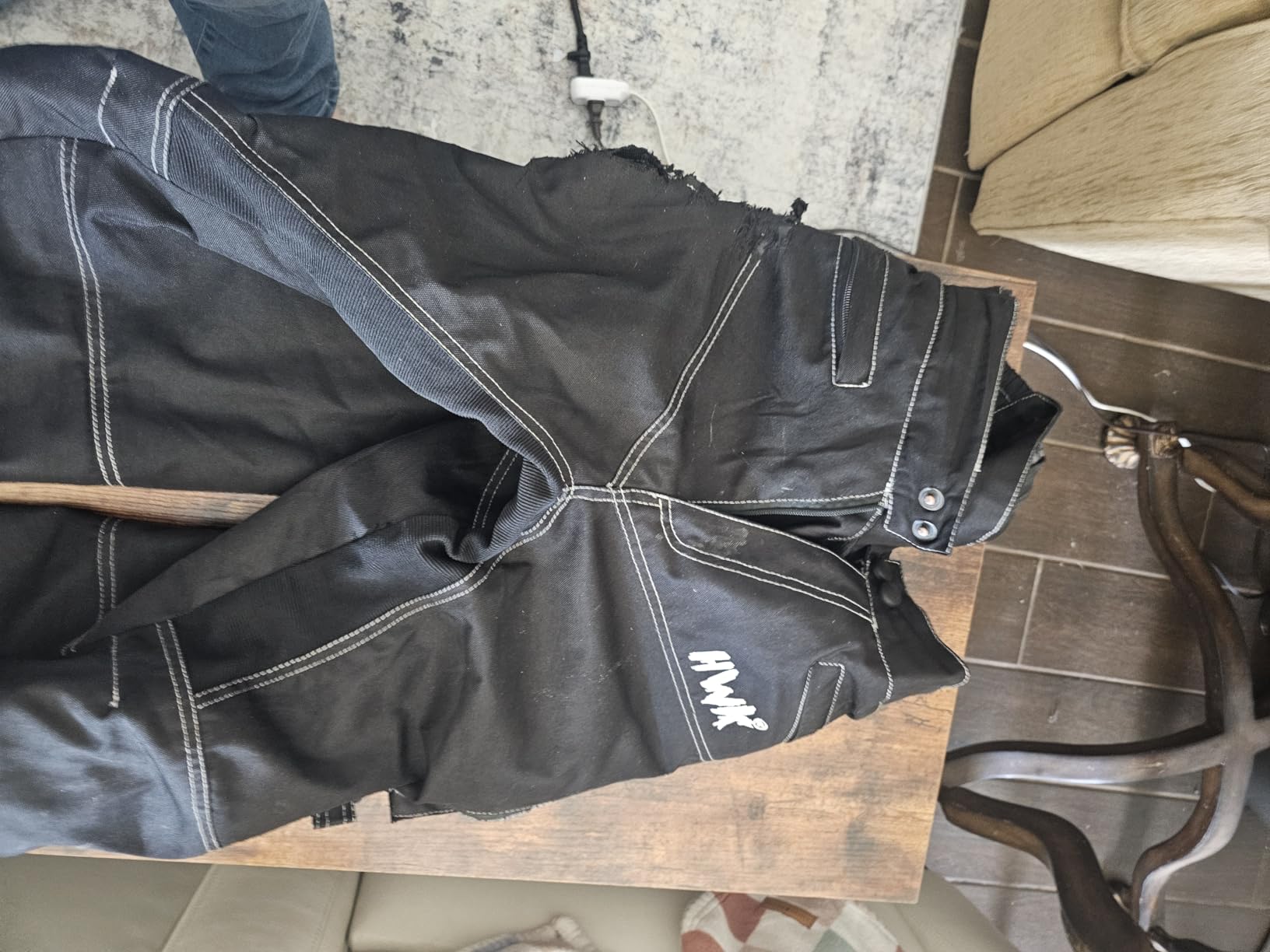 HWK Dual Sport Motorcycle Pants for Men with Water Resistant Cordura Textile Fabric & Impact Protection Armor customer photo 1