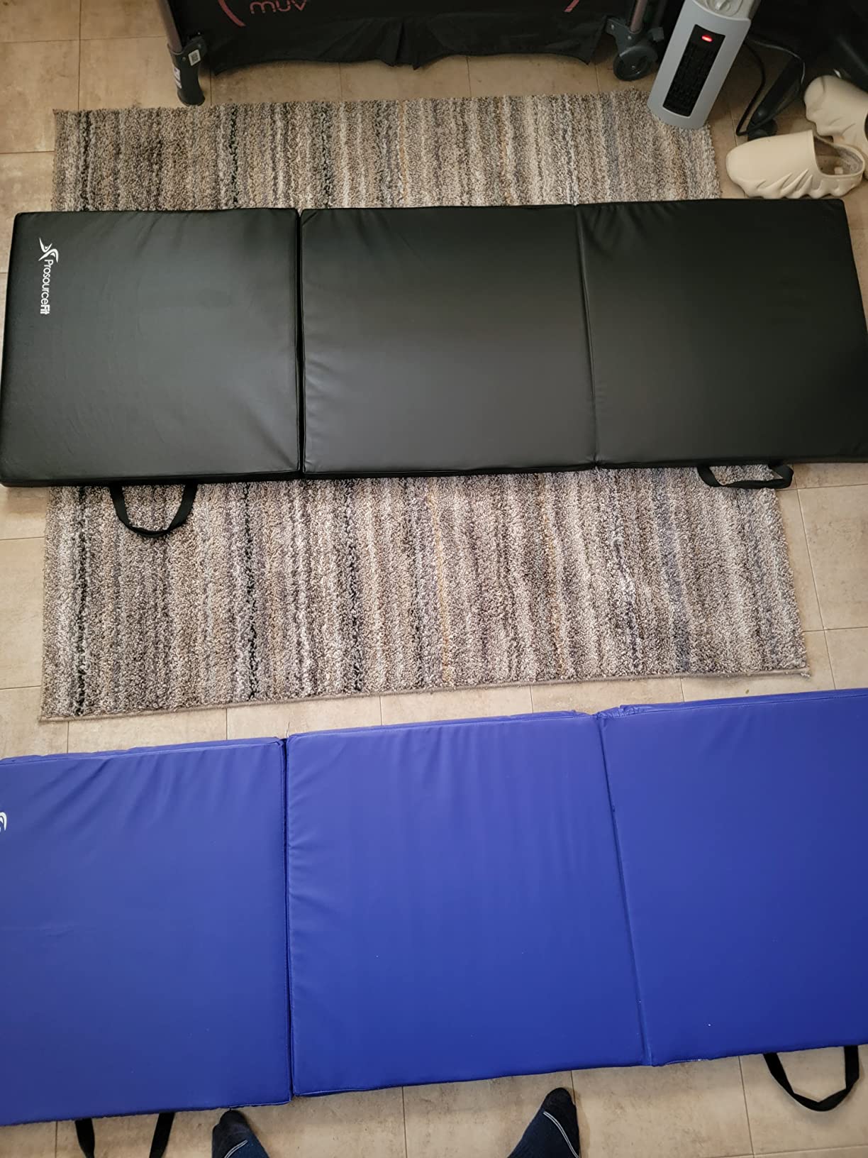 ProsourceFit Tri-Fold Folding Thick Exercise Mat 6'x2' with Carrying Handles for MMA, Gymnastics, Stretching, Core Workouts customer photo 1