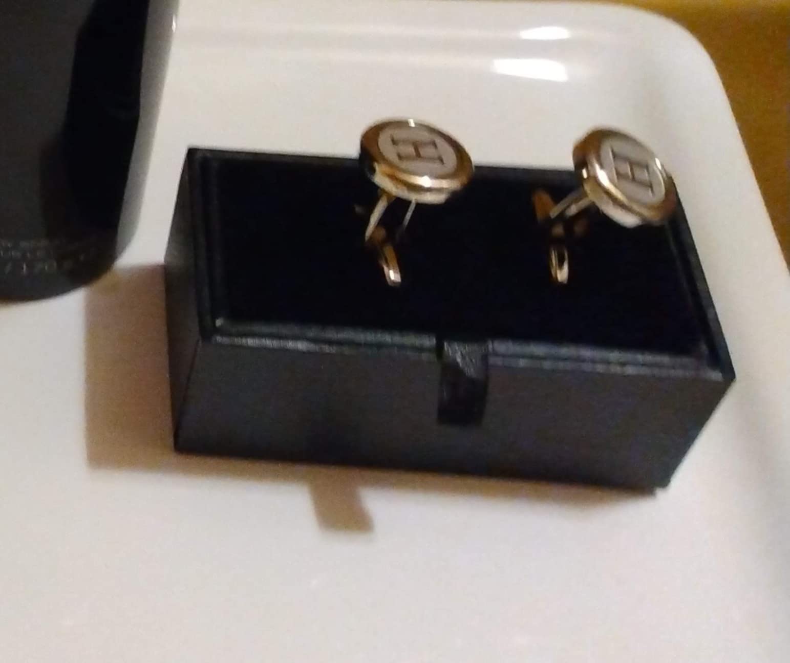 Mens Classic Stainless Steel Initial Cufflinks 26 Alphabet Initial Letter Cufflinks Business Wedding Shirts A-Z customer photo 1