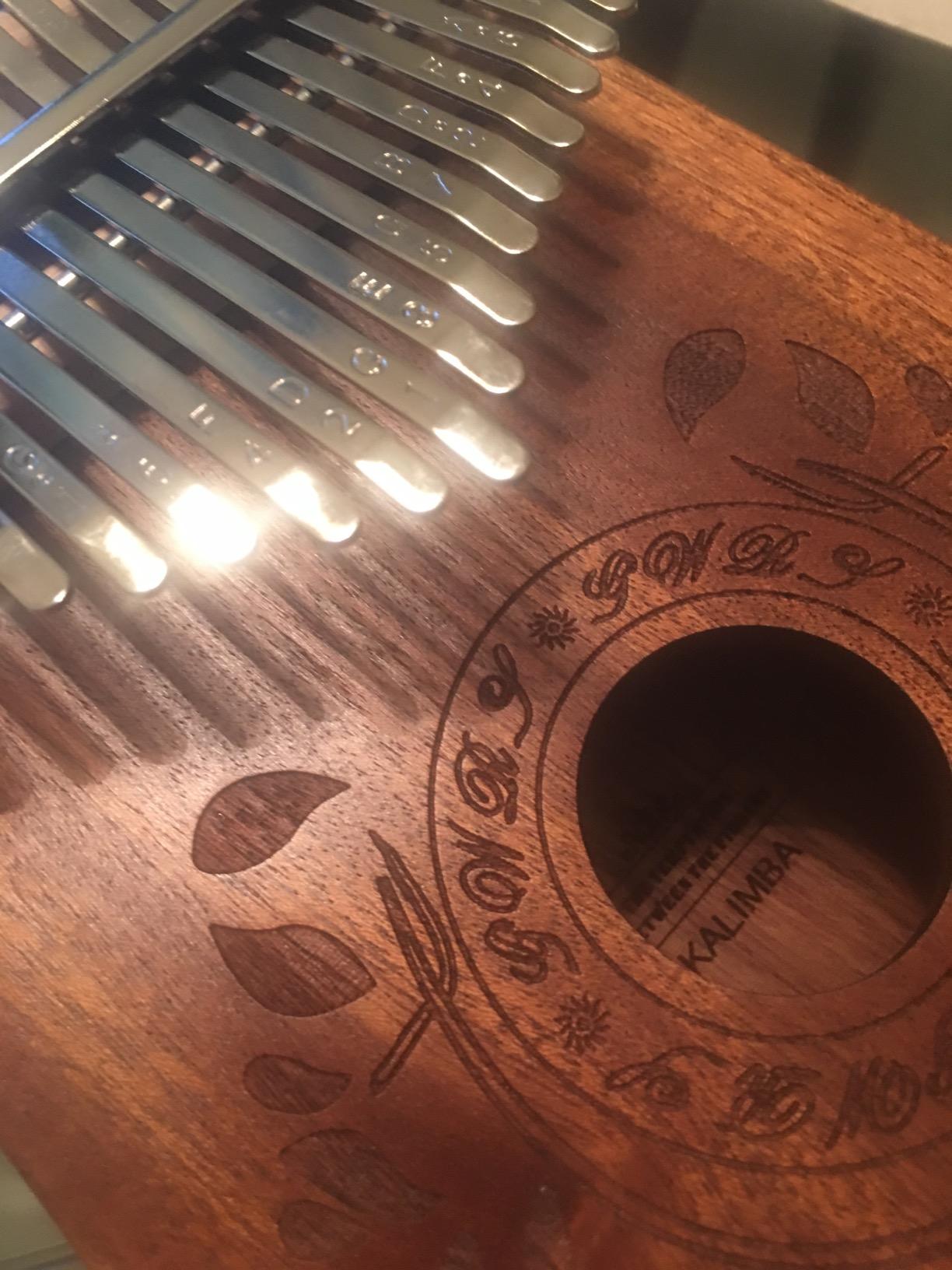 UNOKKI 17-Key Kalimba Thumb Piano - Portable Mahogany Percussion Mbira Instrument - Beginner Tuning Set, Music Instruments for Gift - Light Brown customer photo 1