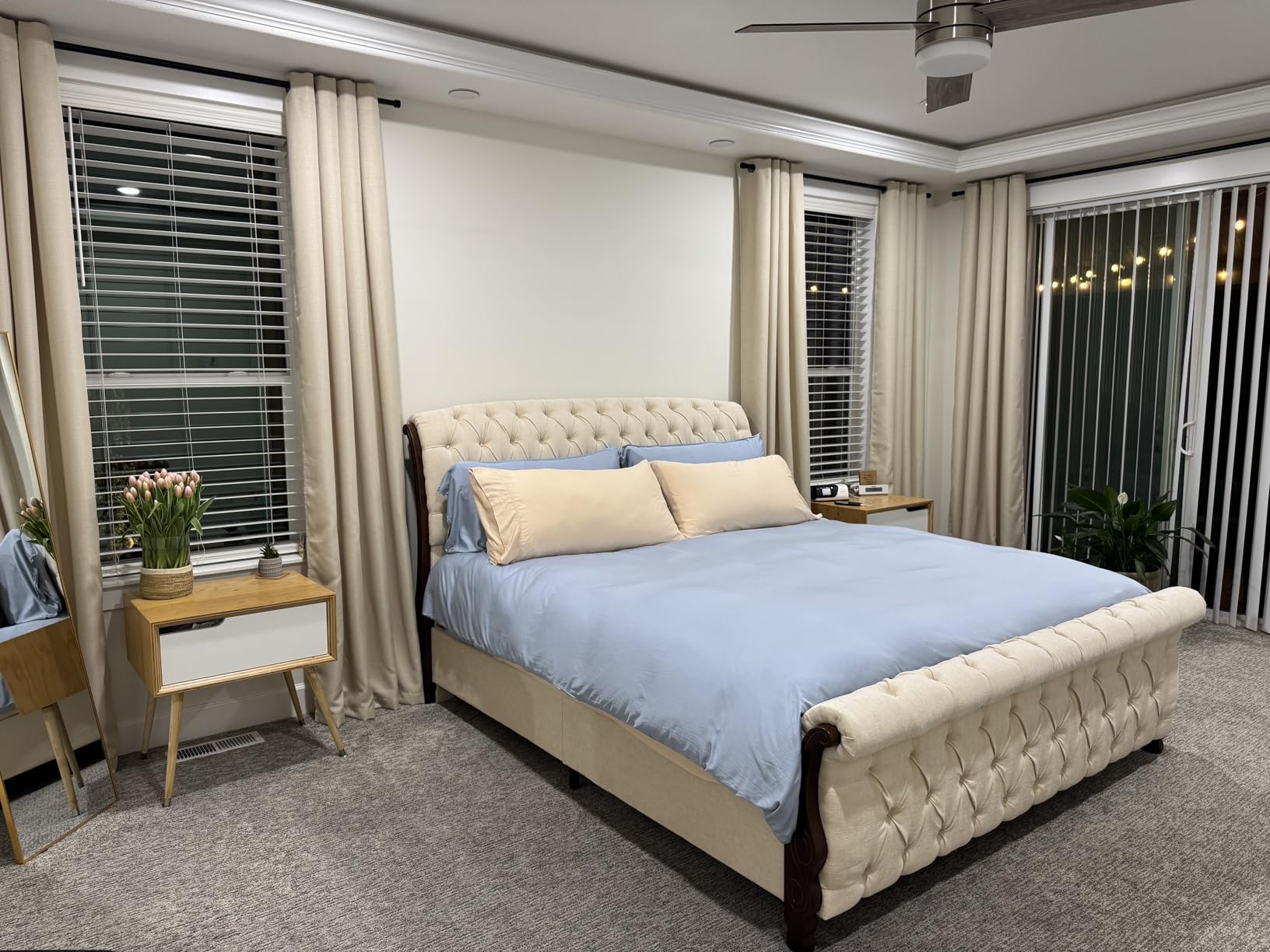 Queen Duvet Cover by Pure Bamboo, 3 Piece Set, Genuine 100% Organic Viscose Derived from Bamboo, Luxuriously Soft and Cooling, 2 Pillowcases (Queen, Ivory) customer photo 1