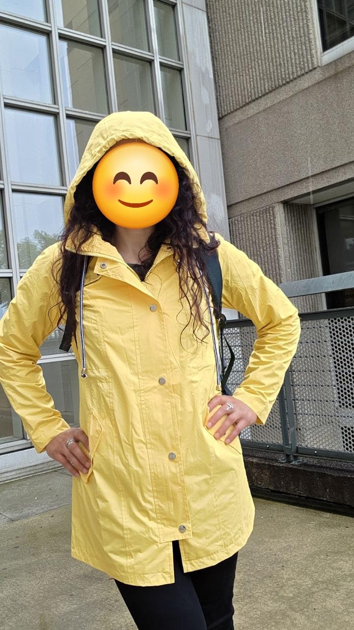 LOMON Raincoat Women Waterproof Long Hooded Trench Coats Lined Windbreaker Travel Jacket S-XXL customer photo 2