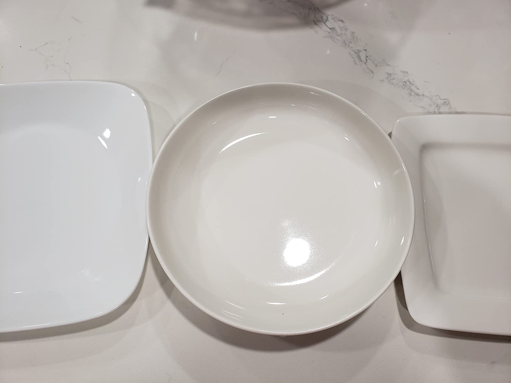 Y YHY Pasta Bowls Set of 6, High-Fired Porcelain White Salad Bowls 30 oz Wide Shallow Serving Soup Bowls, Microwave Dishwasher Safe 8.5