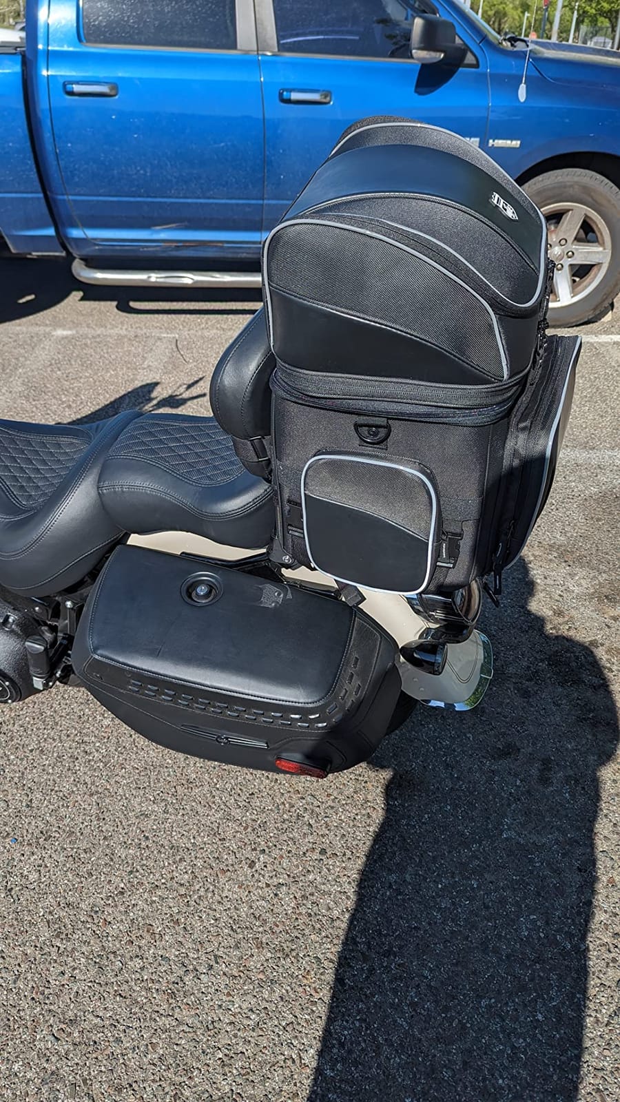 Nelson Rigg Route 1 Destination Backrest/Sissy Bar Rack Bag; Fits Harley Davidson, Indian, Yamaha & Suzuki Motorcycles customer photo 2