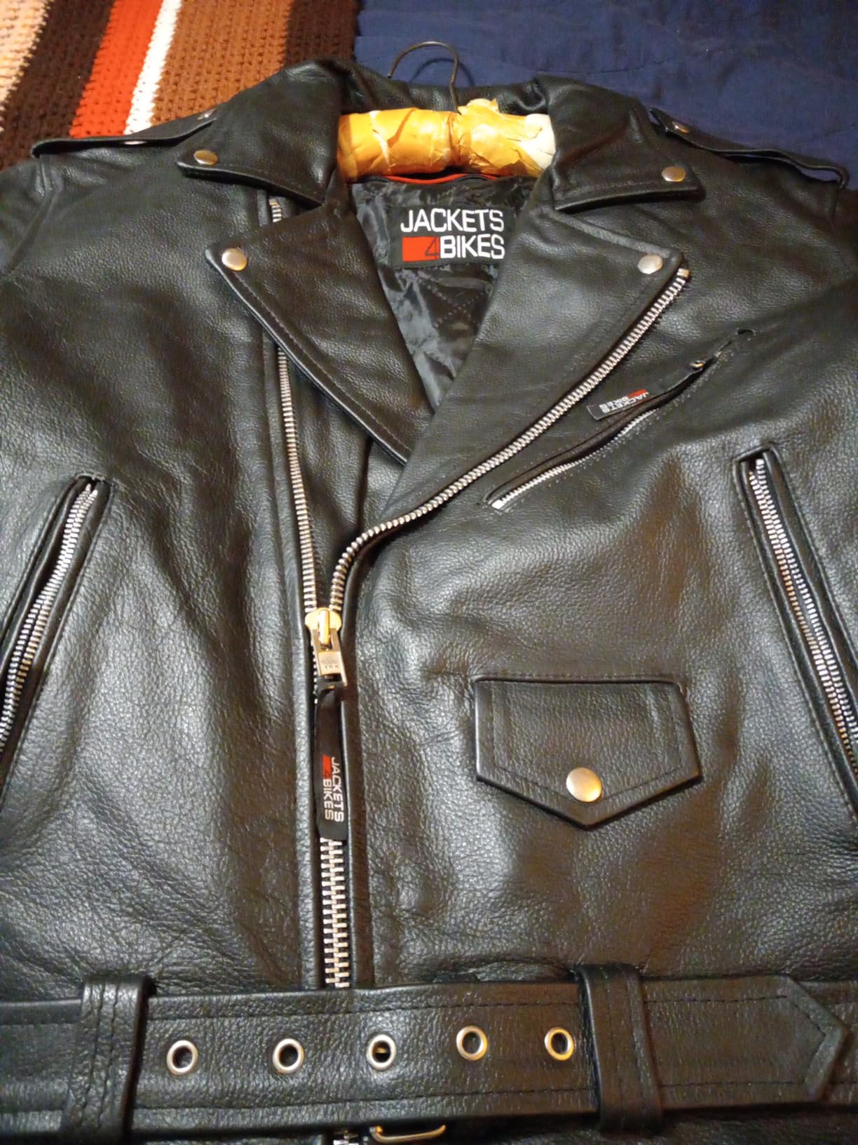 ICONIC Motorcycle Jacket for Men, Premium Buffalo Leather, Insulated Liner, Classic Side Laces, Cruiser Biker Black XL customer photo 2