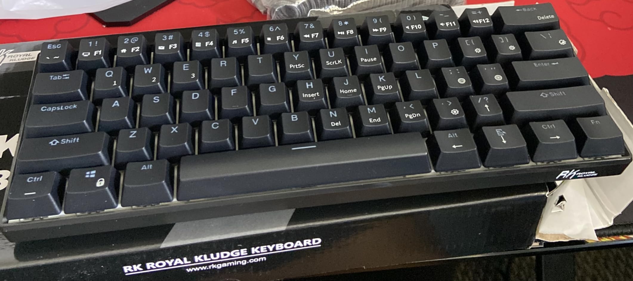 RK ROYAL KLUDGE RK61 Wireless Mechanical Keyboard, 60% Percent RGB, Black | 60% RGB Gaming Keyboard with Bluetooth/2.4GHz/Wired, Hot Swappable 61 Keys Ultra-Compact for Win/Mac/PC, Linear Red Switch customer photo 1