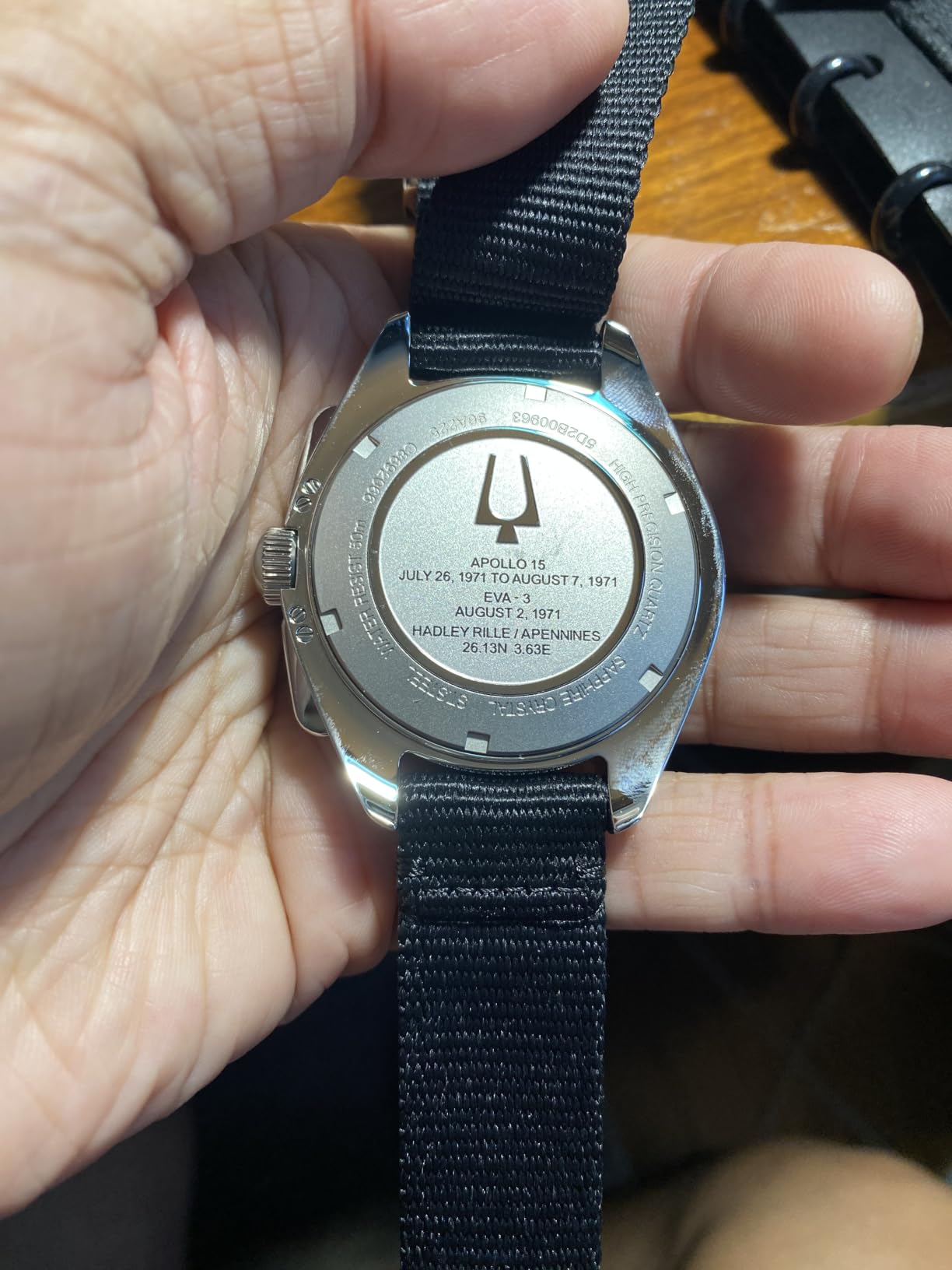 Bulova Men's Archive Series Lunar Pilot 6-Hand Chronograph High Performance Quartz Stainless Steel, Black NATO Strap and Sapphire Crystal customer photo 1
