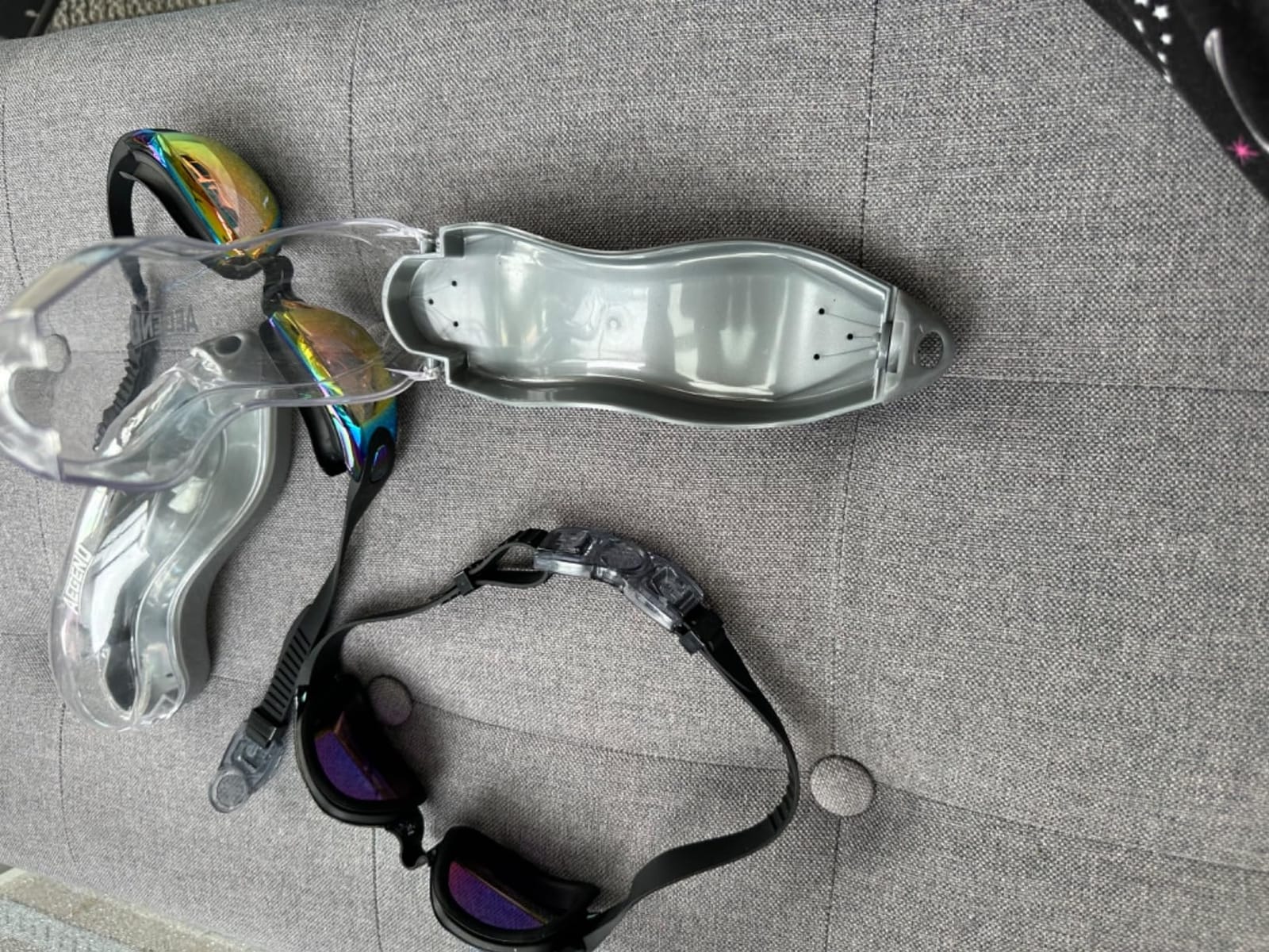 Aegend Swim Goggles 2 Pack for Adult Men Women No Leak with Storage Case | Anti-Fog UV Protection Mirrored Swim Glasses customer photo 1