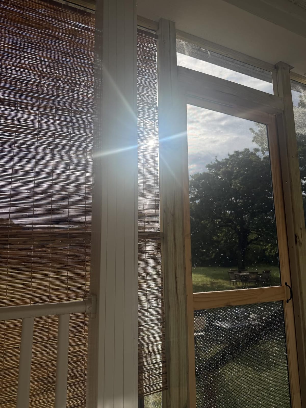 Radiance Cordless Bamboo Blinds - Waterproof Roller Shades for Porch, Patio & Interior Windows - Roll-up Bamboo Shades for Inside Mount - Indoor & Outdoor Privacy Screen - Cocoa, 48