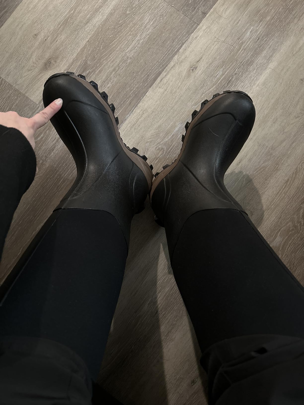 TIDEWE Rubber Neoprene Boots for Men and Women, Waterproof Rain Boot customer photo 2