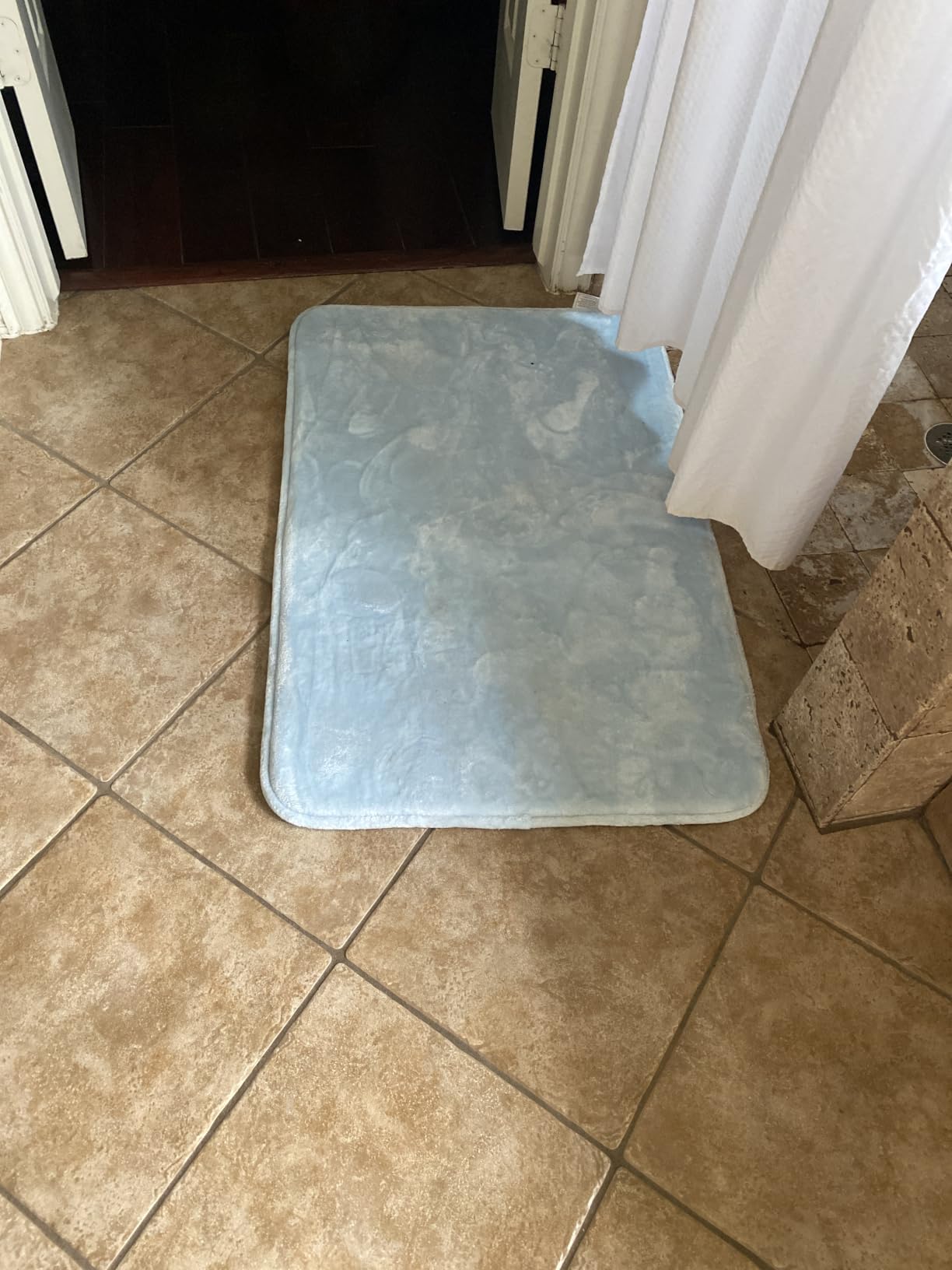 GORILLA GRIP Memory Foam Bath Rug for Bathroom, 24x17 Gray | Soft Absorbent Velvet Bathmat, Durable Grip Dots on Underside, Machine Washable, Carpet Room Decor for Shower Floor customer photo 1
