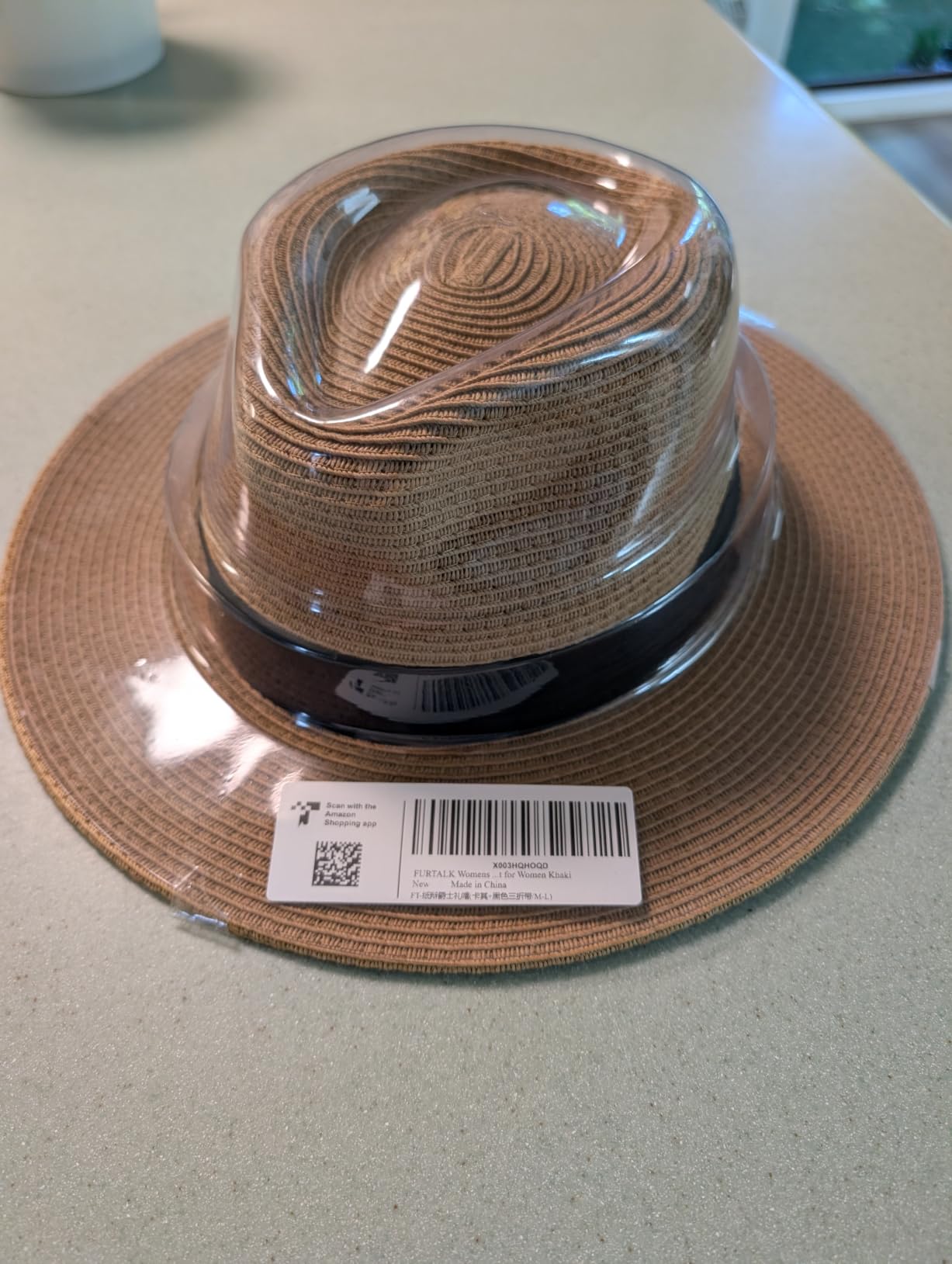 FURTALK Womens Mens Wide Brim Straw Panama Hat Fedora Summer Beach Sun Hat customer photo 2