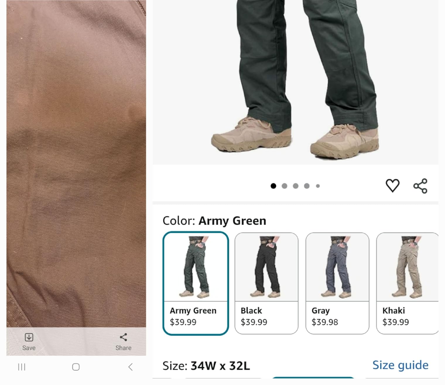 CQR Men's Hiking Tactical Pants Lightweight Cotton Outdoor Military Combat Cargo Trousers customer photo 2