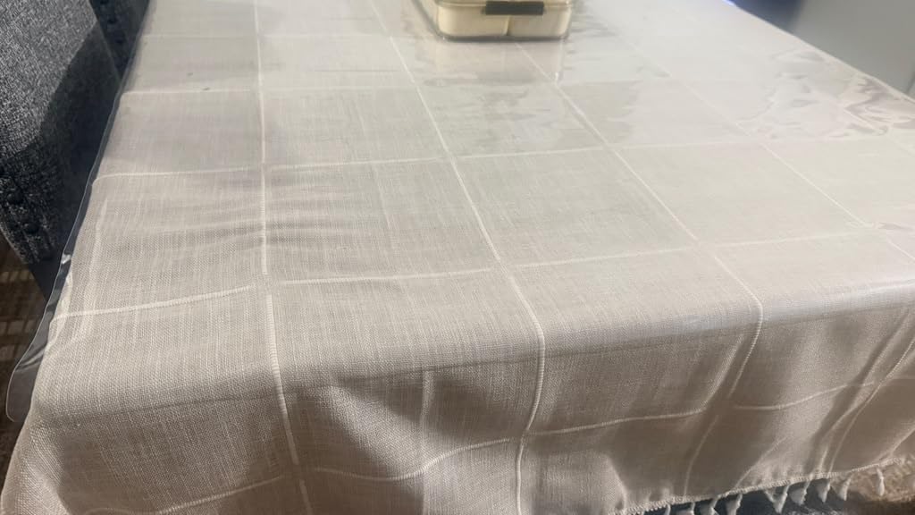 Deep Dream Tablecloths, 55 x 86 Inch Waterproof Table Cloth, Linens Wrinkle Free Anti-Fading, Rustic Table Cover Decoration for Kitchen Dinning Christmas (Rectangle/Oblong,6-8 Seats, Light Coffee) customer photo 1