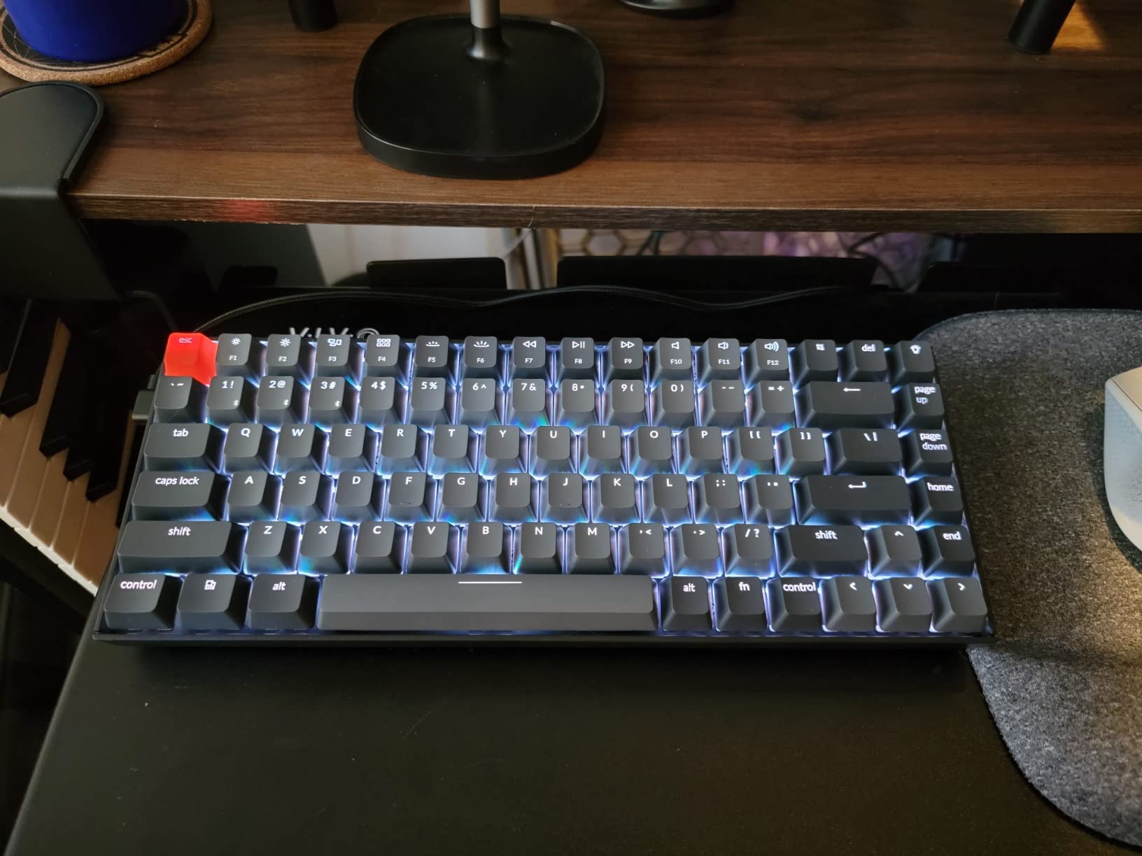 Keychron K2 75% Layout RGB Bluetooth Wireless Mechanical Keyboard with Keychron Super Brown Switch/Anti Ghosting/N-Key Rollover, Compact 84 Keys USB Wired Gaming Keyboard for Mac Windows-Version 2 customer photo 1