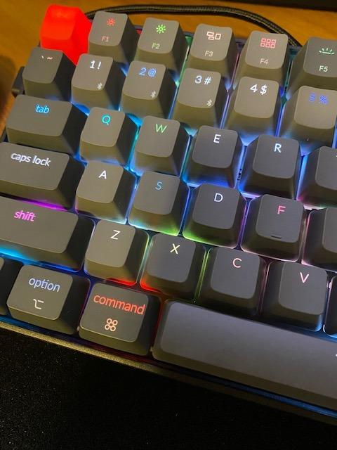 Keychron K2 75% Layout RGB Bluetooth Wireless Mechanical Keyboard with Keychron Super Brown Switch/Anti Ghosting/N-Key Rollover, Compact 84 Keys USB Wired Gaming Keyboard for Mac Windows-Version 2 customer photo 2