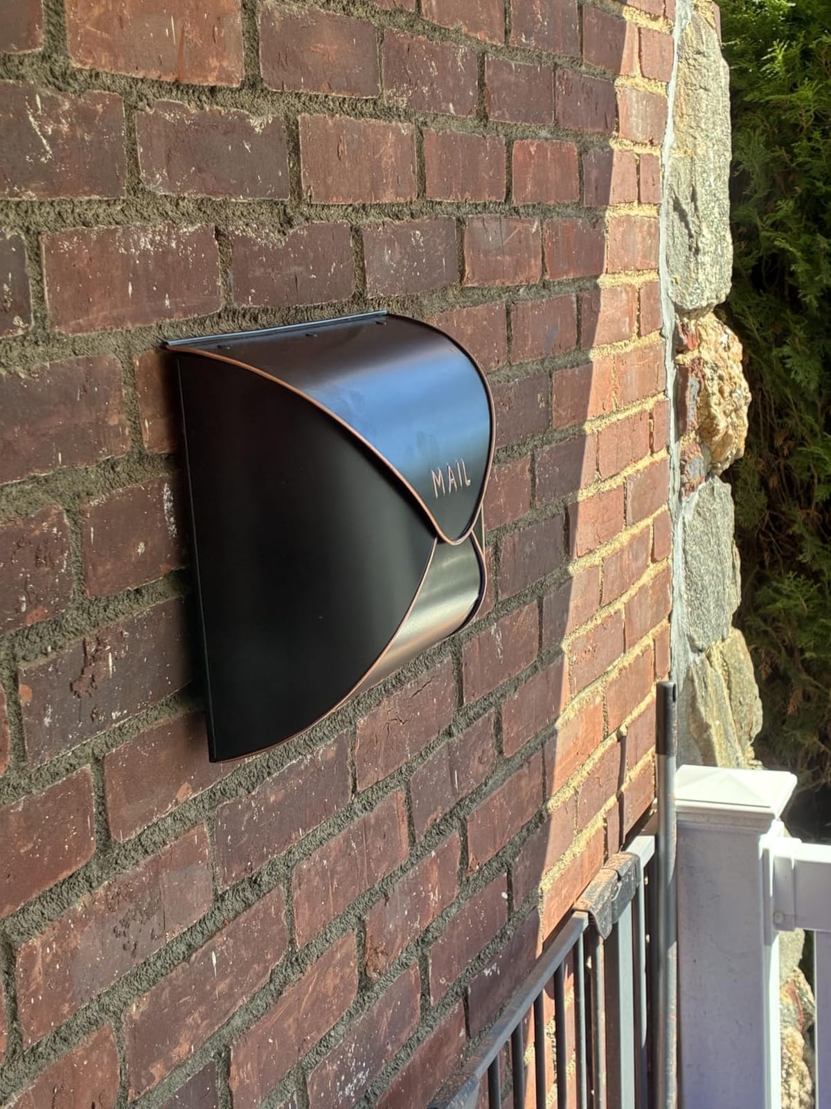 NACH Black Mailbox Wall Mount, 12.5 x 5 x 10 inch Waterproof Envelope Mailbox customer photo 2