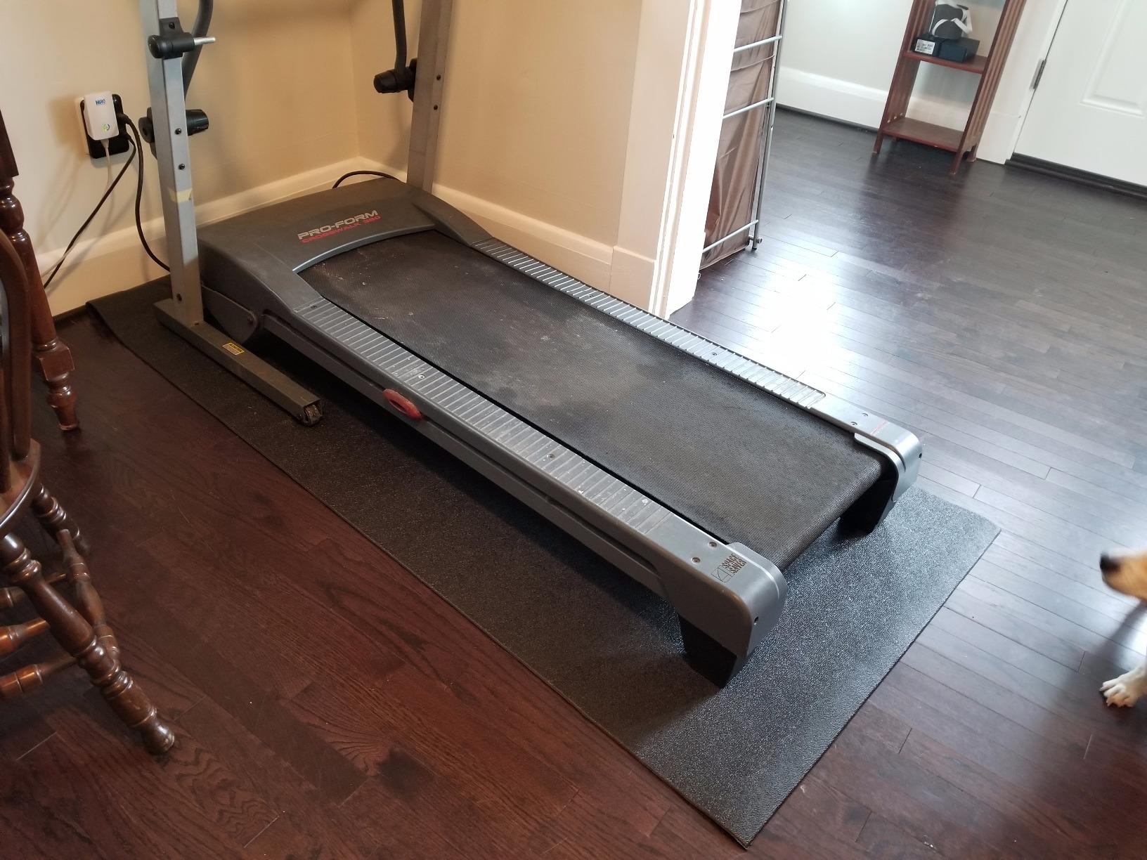 Fitvids High Density 1/4-Inch Thick Gym Equipment Mat, Non-Slip Floor Protection for Heavy Exercise, Treadmill and Bike Mat in Multiple Sizes customer photo 2