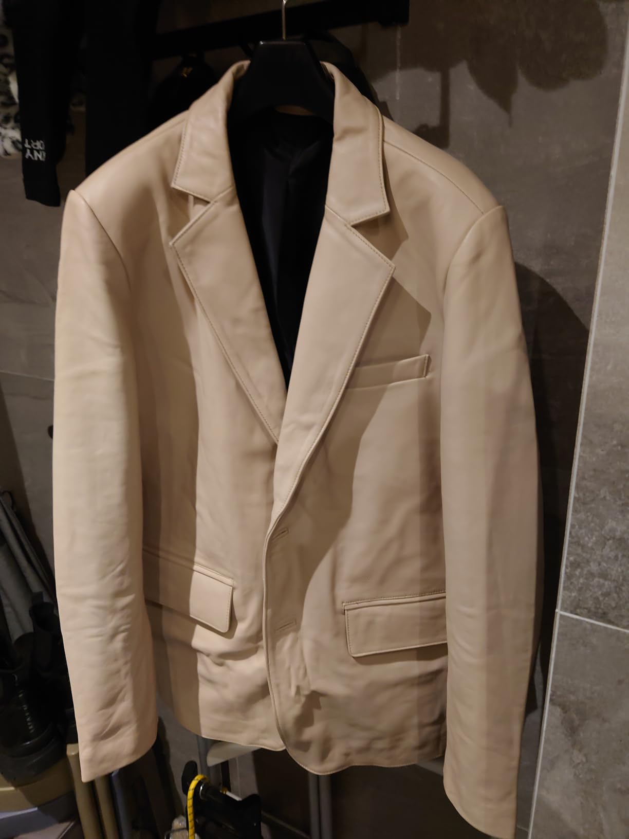 Mens Leather Blazer Jacket customer photo 1