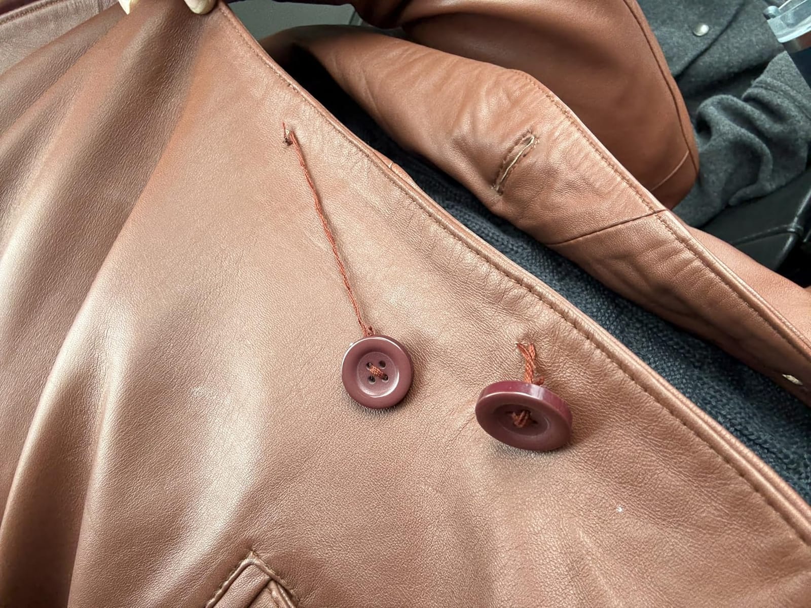 Mens Leather Blazer Jacket customer photo 2