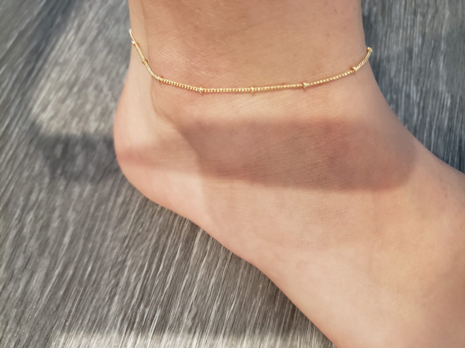 Dainty Chain Anklets for Women, Beaded and Charm Styles customer photo 1