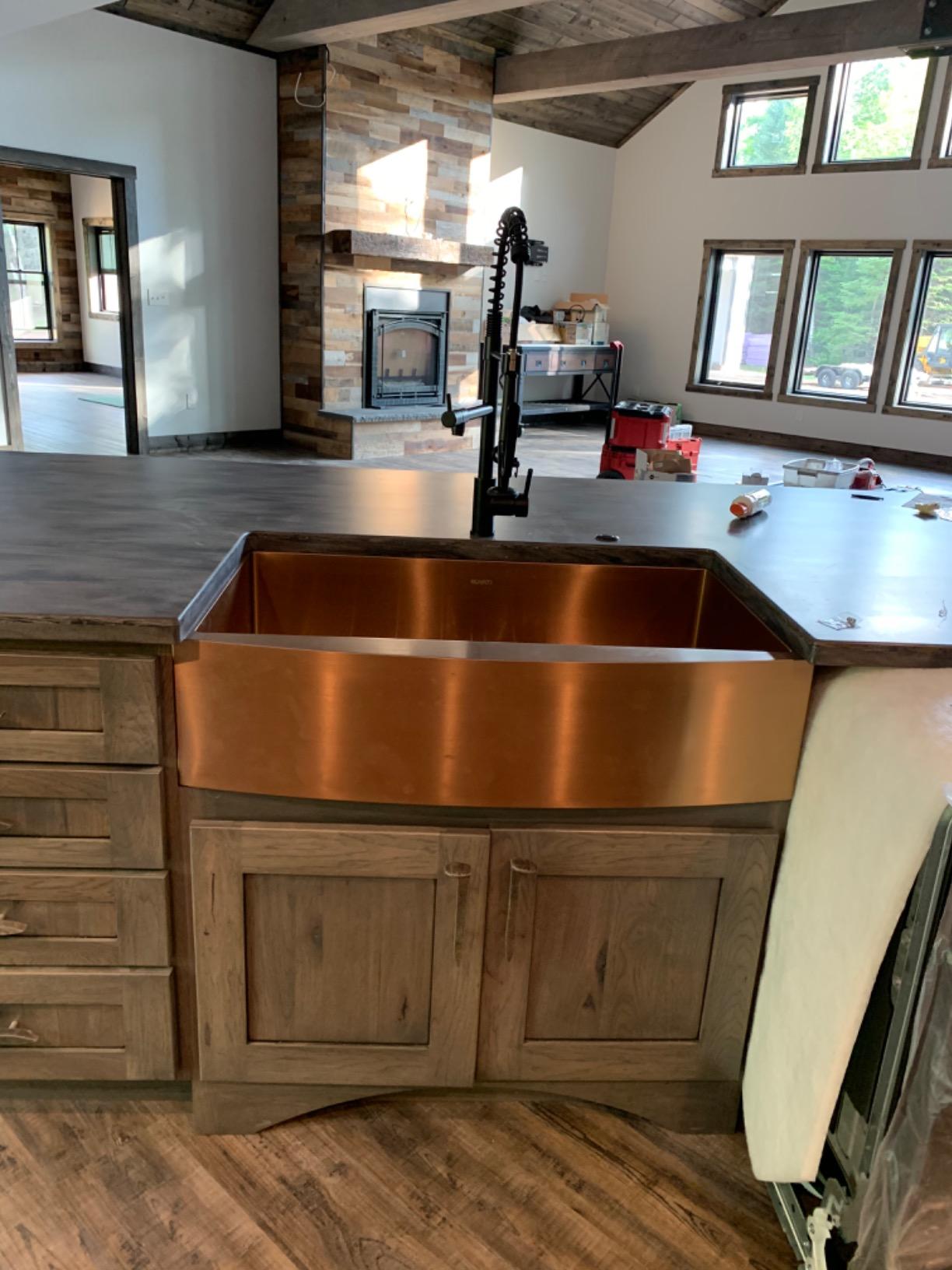 Ruvati 30-in Copper Tone Apron-Front Farmhouse Sink - RVH9660CP customer photo 1