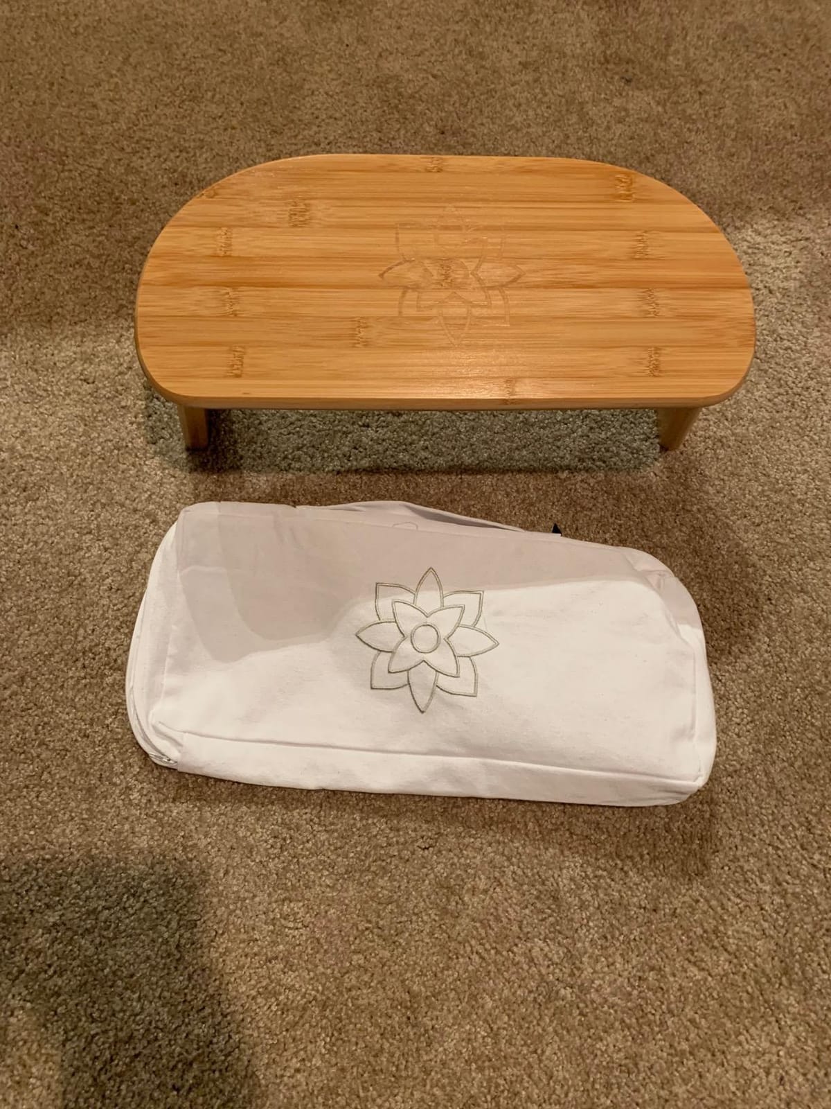 Mindful Modern Folding Meditation Bench - Bamboo Kneeling Stool with Locking Magnetic Hinges customer photo 2