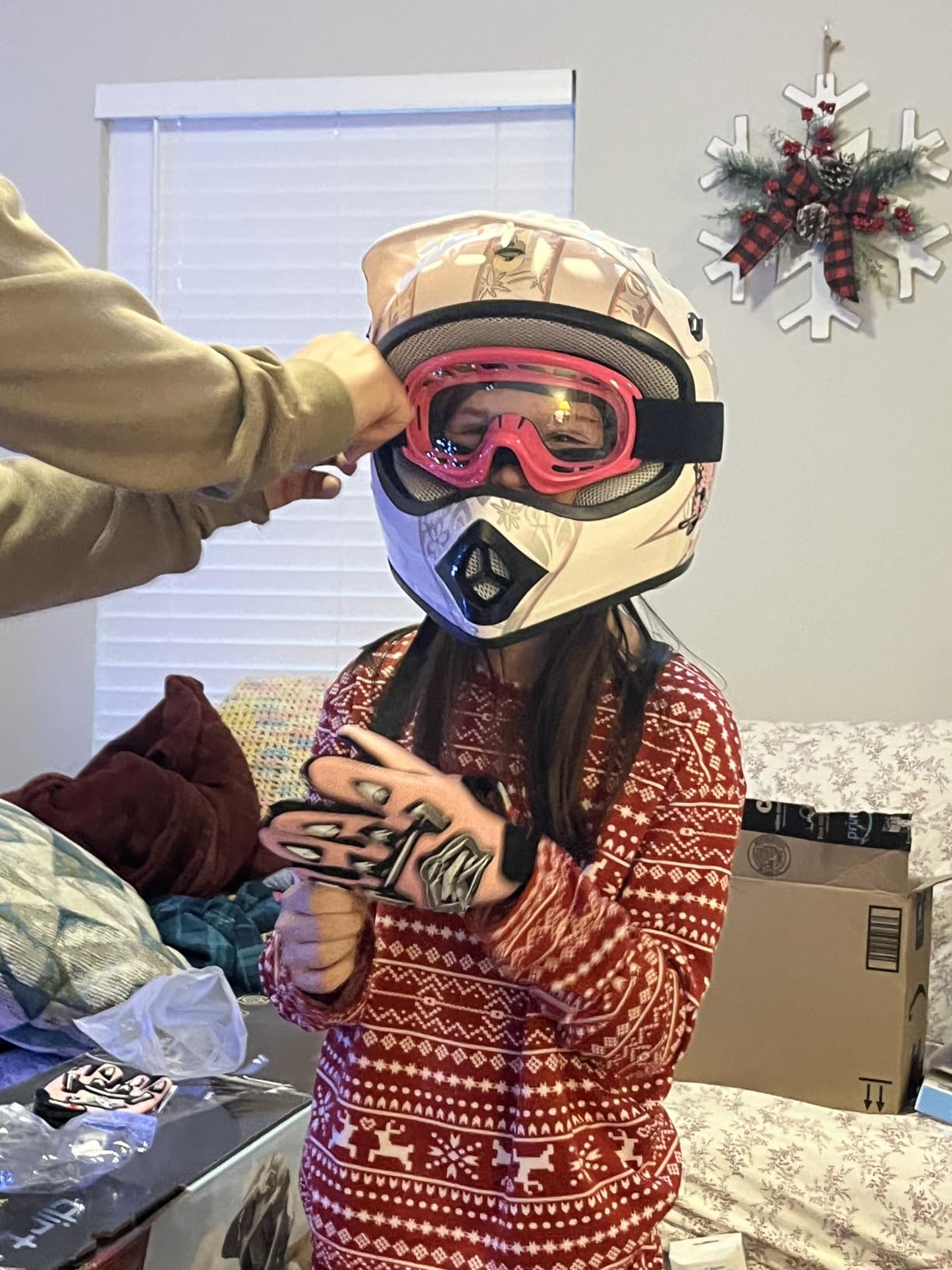 Girls Youth Kids Dirt Bike Helmet Full Face Motocross DOT Approved Helmets | ultra-light design, adjustable visor and washable liner for Four Wheeler Motocross BMX MX ATV UTV Go Kart Racing customer photo 2