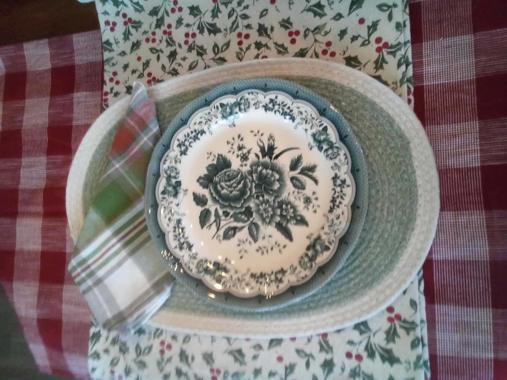 Tudor England 30-Piece Porcelain Dinnerware Set for 6, Victoria Blue | Includes 6 dinner & 6 salad plates 6 bowls 6 saucers 6 cups,Blue Floral Porcelain Dinnerware Dishwasher&Microwave safe,Dishes customer photo 1
