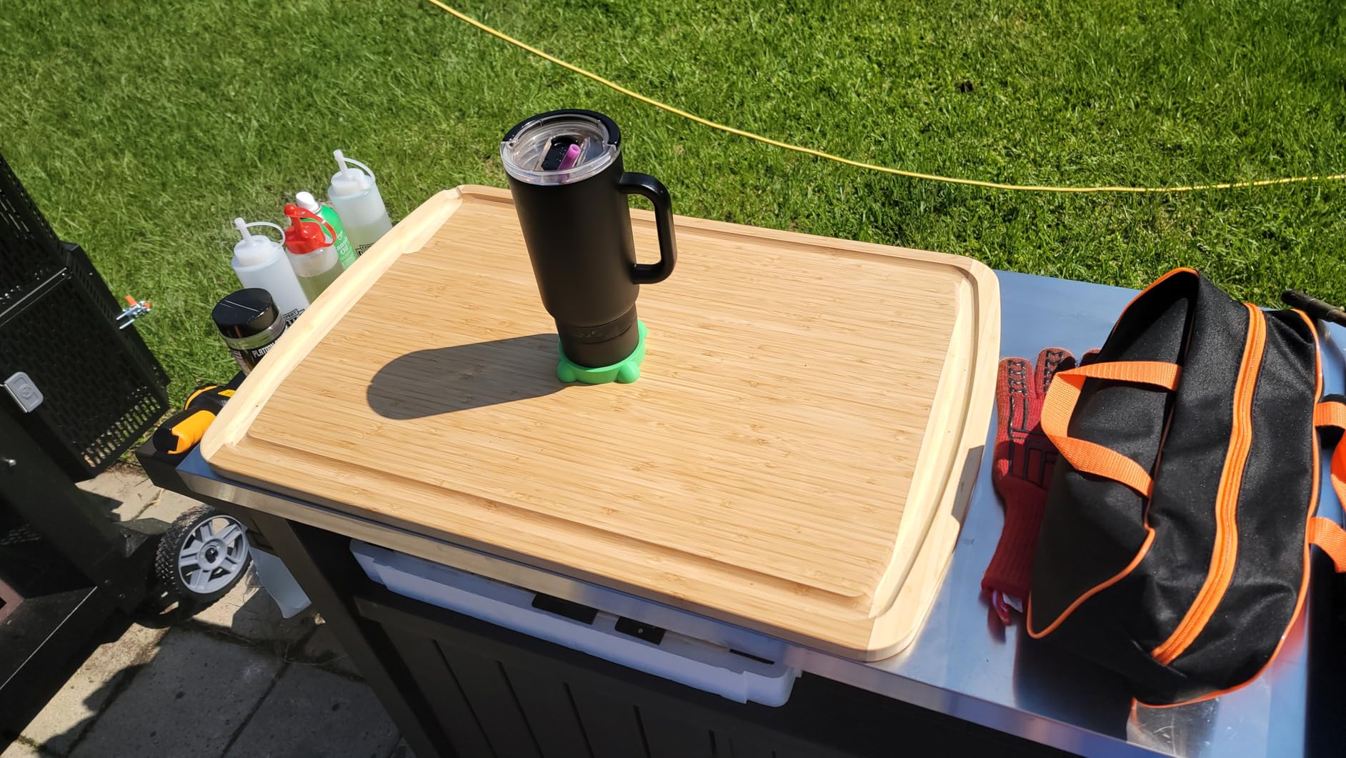 ENORMOUS 30 x 20 Organic Extra Large Cutting Board with Lifetime Replacements - Wood Bamboo Chopping Board - Wooden Butcher Block Cutting Board for Carving Turkey, Grilling Brisket and BBQ customer photo 2