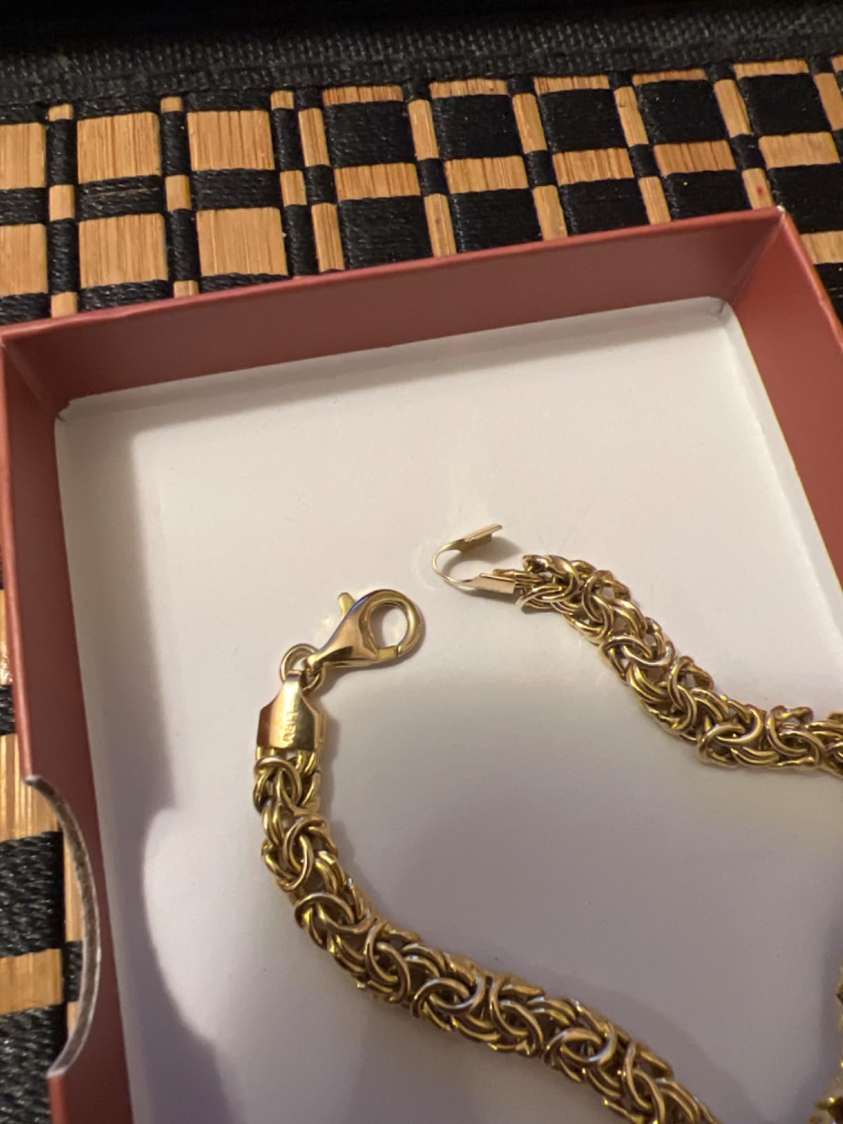 Italian 18K Gold Plated 925 Sterling Silver Byzantine Bracelet customer photo 1