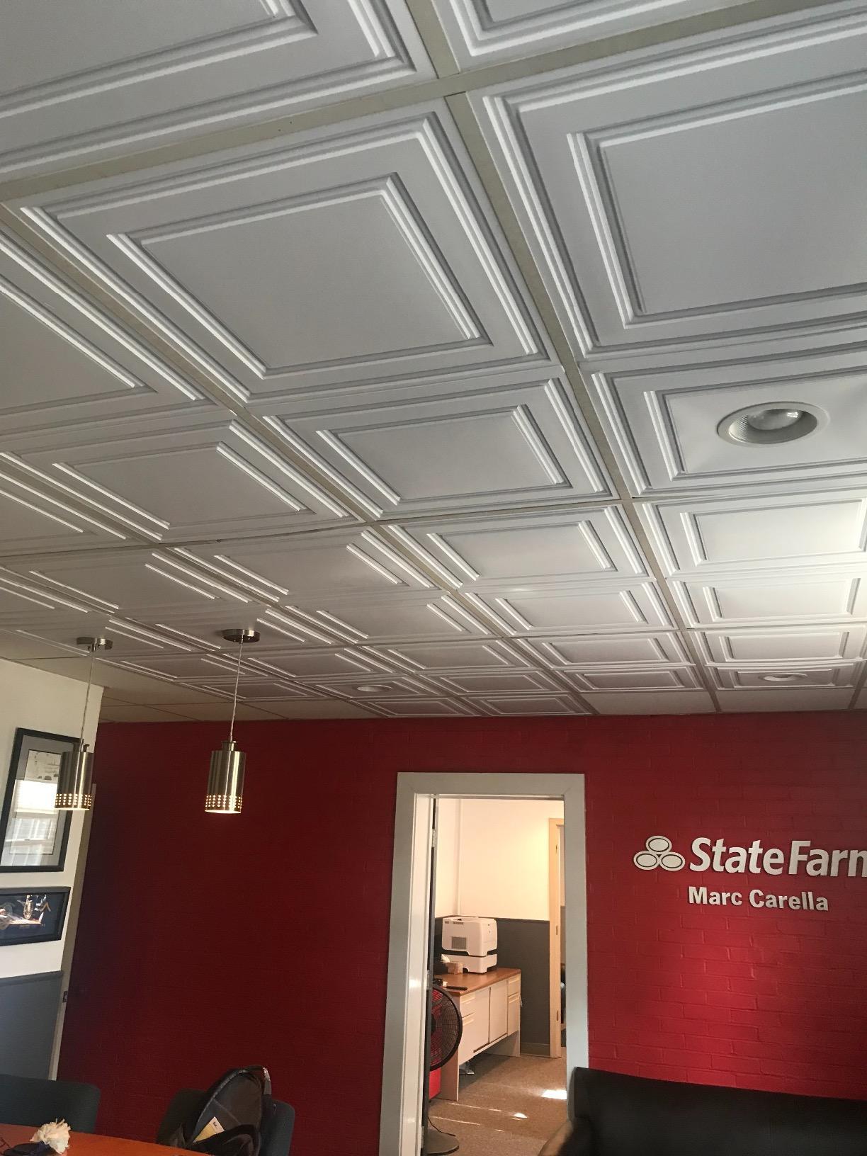 Ceilume Stratford 2x4 Drop Ceiling Tiles - Waterproof, Washable, Fire-Rated PVC - Feather-Light, No Sag - 12-Pack, White, Covers 96 Sq Ft customer photo 2