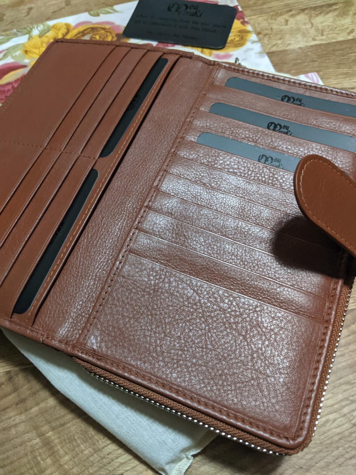 Big Fat RFID Blocking Leather Organizer Checkbook Wallets For Women - Clutch customer photo 1