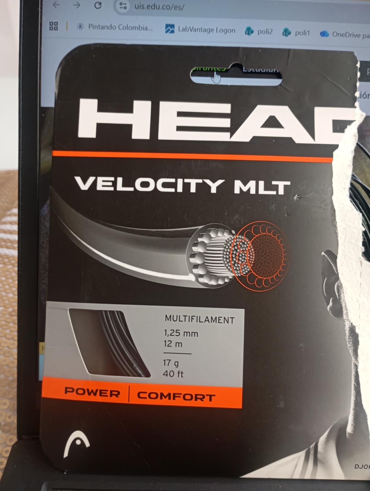 HEAD Velocity MLT Tennis Racket String 40' Set Multifilament Racquet String customer photo 1